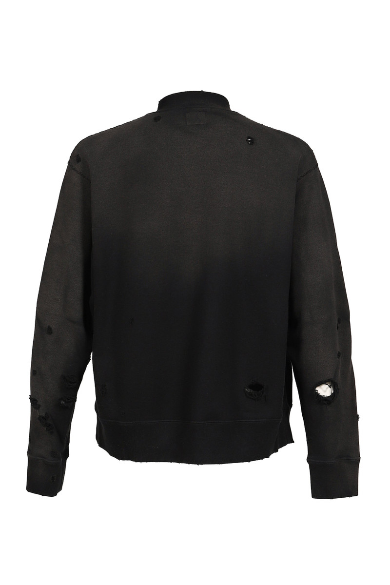 NEEDLES DECONSTRUCTED ZIPPED SWEAT / BLK outlook
