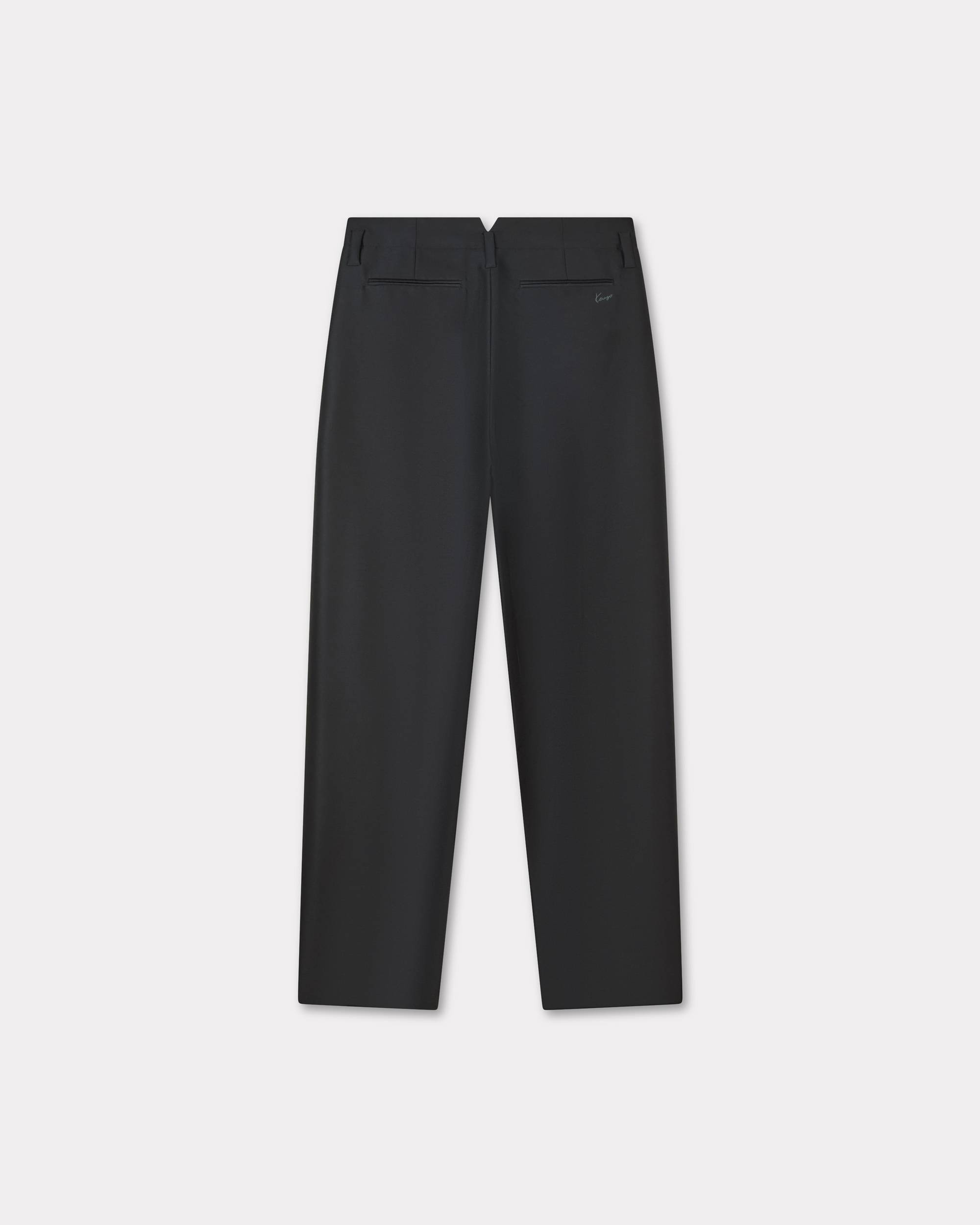 Tailored plaited pants in virgin wool and silk - 2
