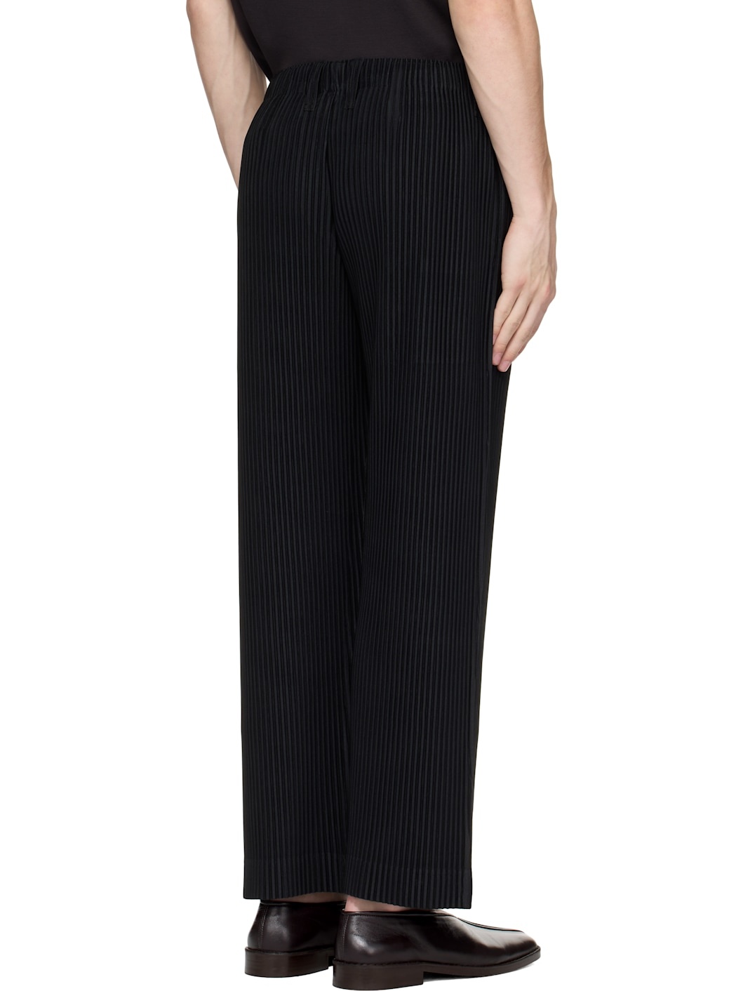 Black Tailored Pleats 2 Trousers - 3