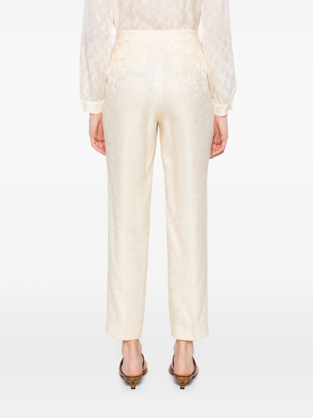 paisley-jacquard trousers - 4
