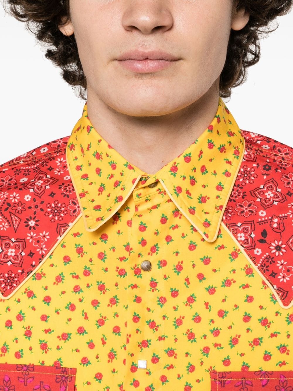 fruit-print cotton shirt - 5