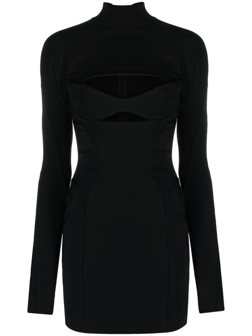 cut-out panelled minidress - 1