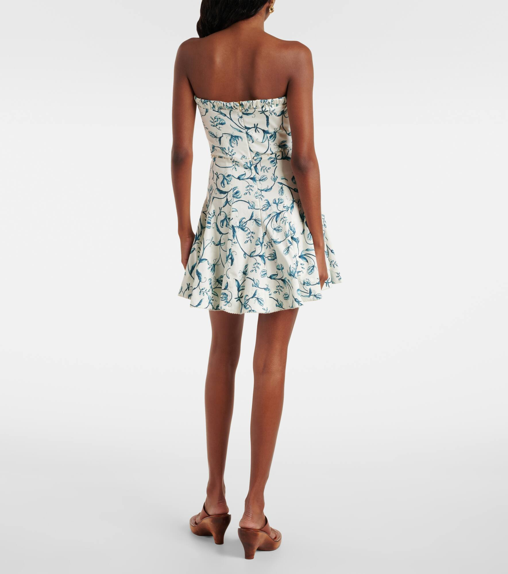 Caudal strapless cotton-blend minidress - 3