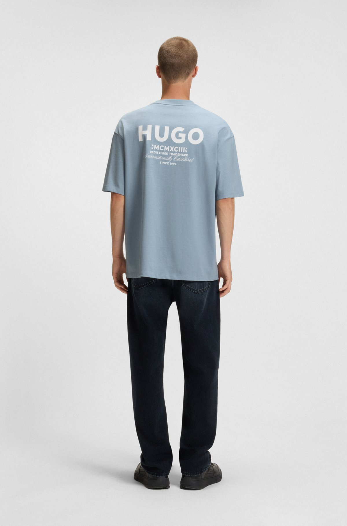 LOOSE-FIT T-SHIRT IN COTTON WITH REAR LOGO ARTWORK - 5