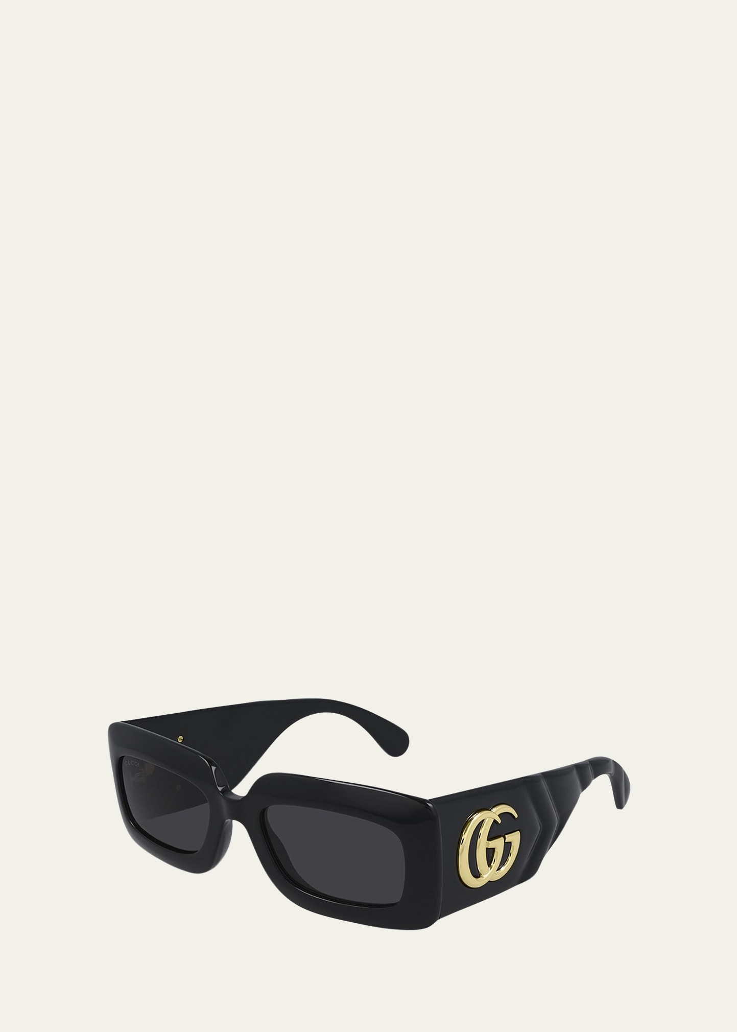 Oversized Rectangular Acetate Sunglasses - 1