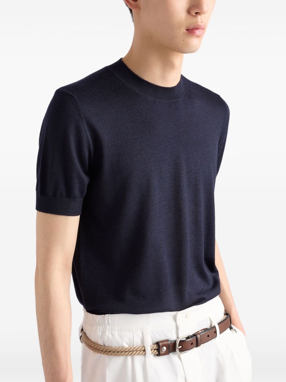 cashmere crew neck T-shirt - 4