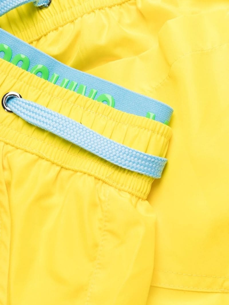 logo-embossed swim shorts - 3