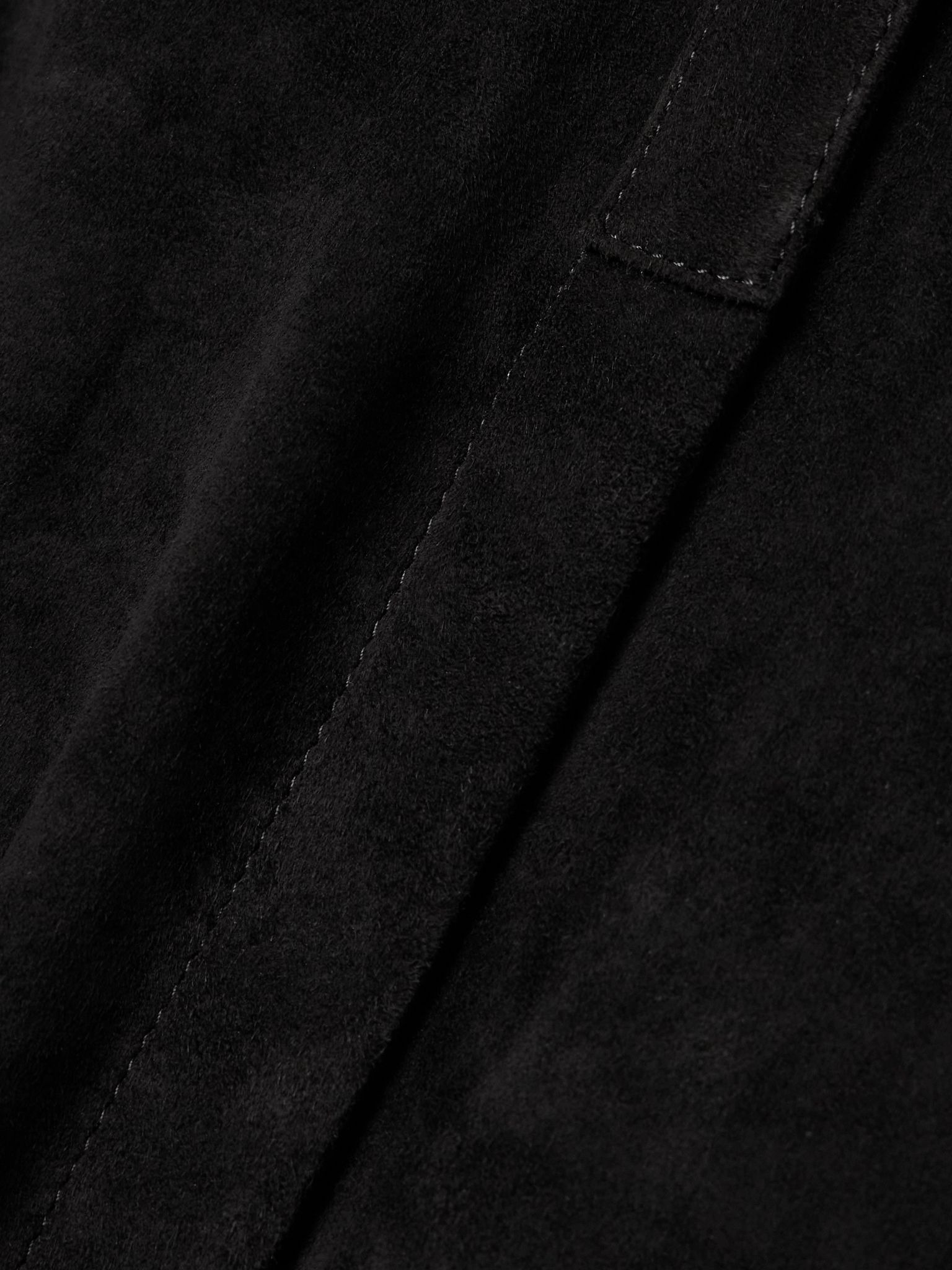 Becky suede midi shirt dress Black - 4