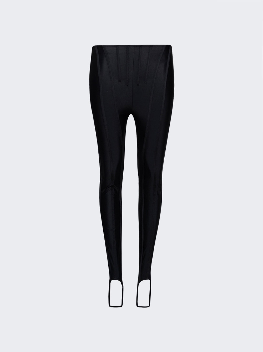 Panelled Corseted Leggings Black - 1