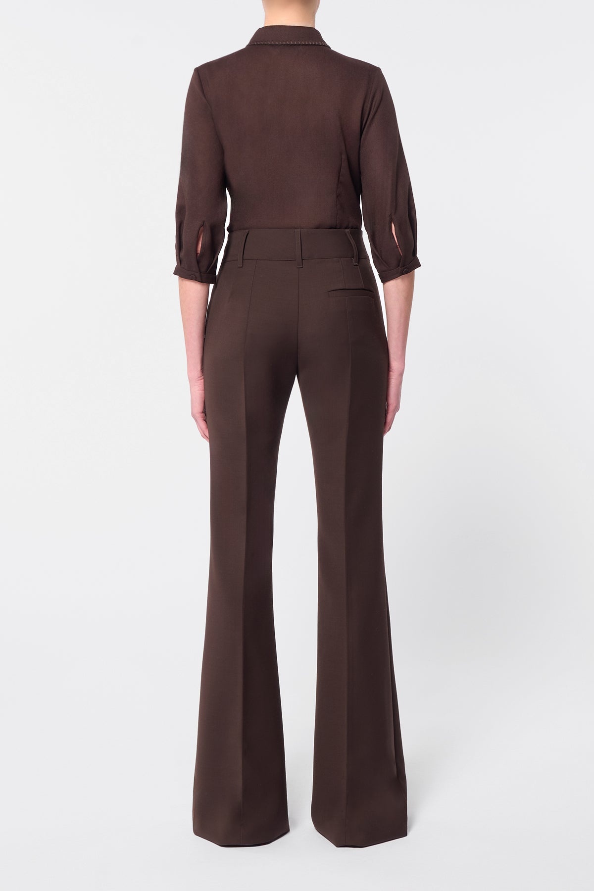 Rhein Pant in Chocolate Sportswear Wool - 4