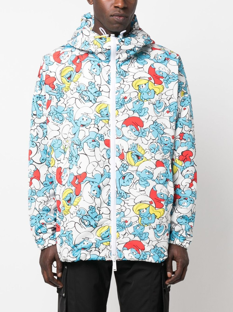 Smurf-print hooded jacket 4