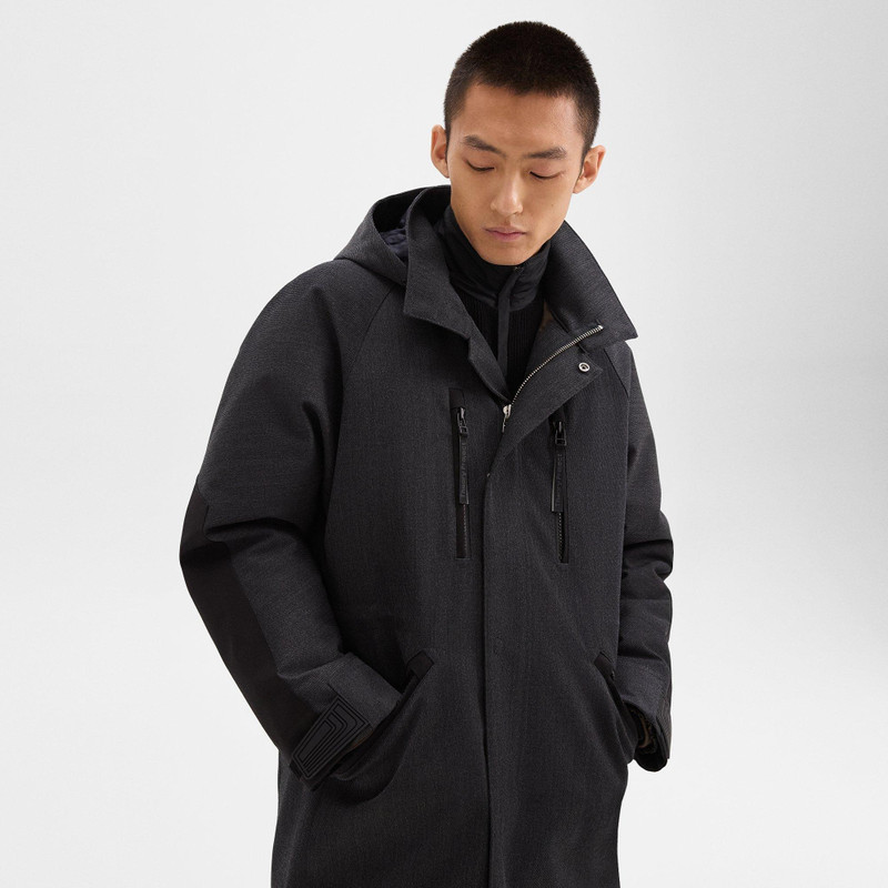 Hooded Parka in Wool-Blend Twill 5