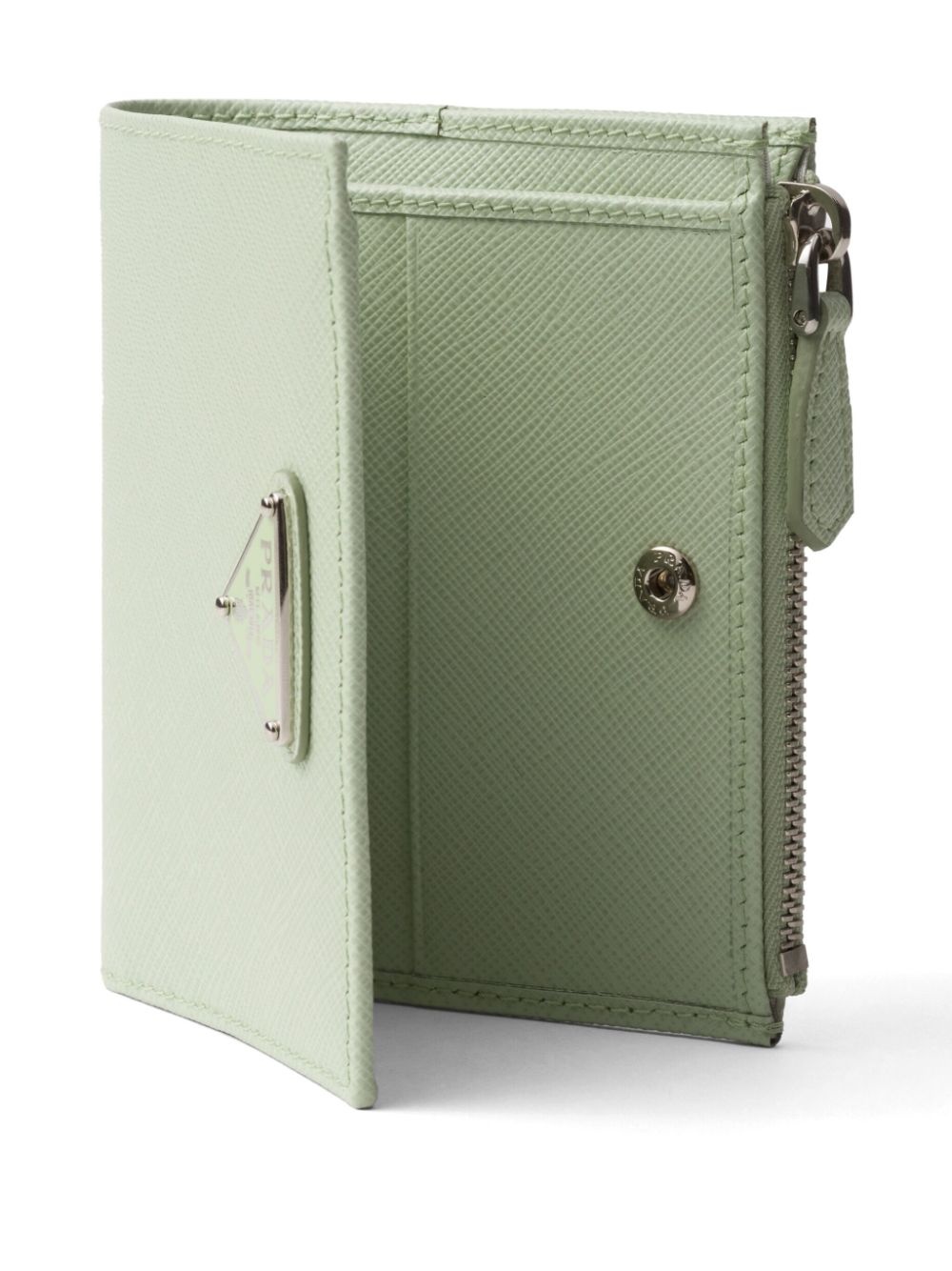 triangle-logo leather wallet - 4