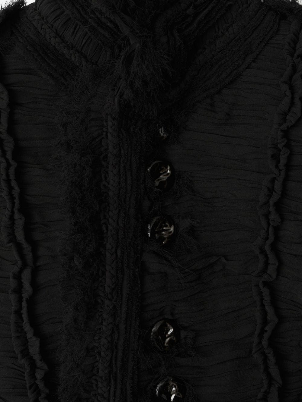 pleated silk jacket - 3