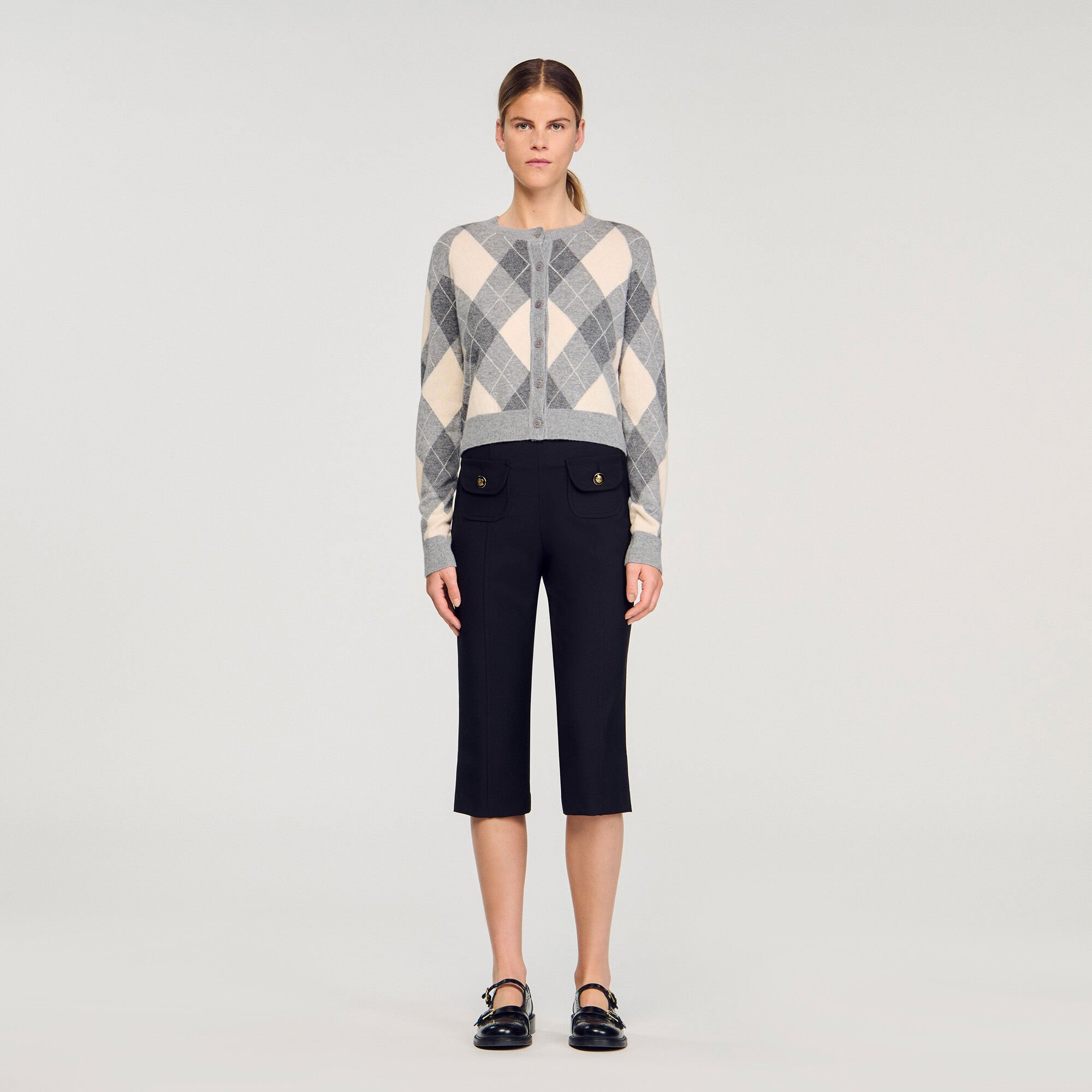 ARGYLE PATTERN CARDIGAN - 2