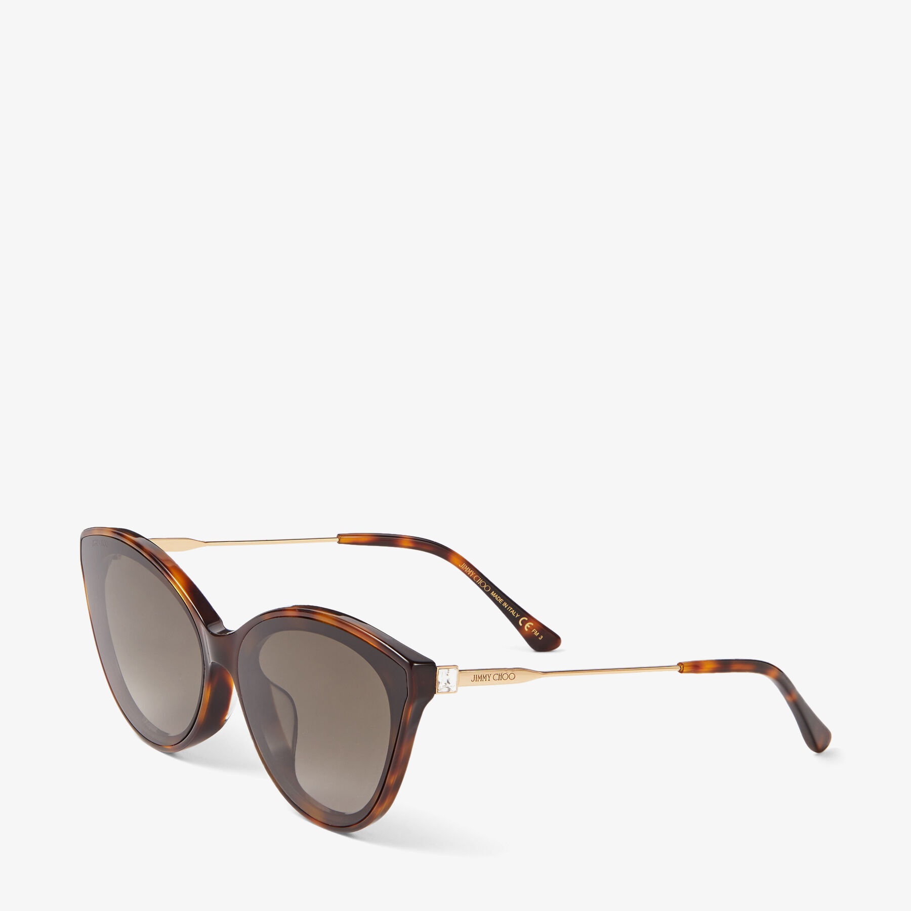 Vic
Dark Havana Square-Frame Sunglasses with Swarovski Crystals - 3