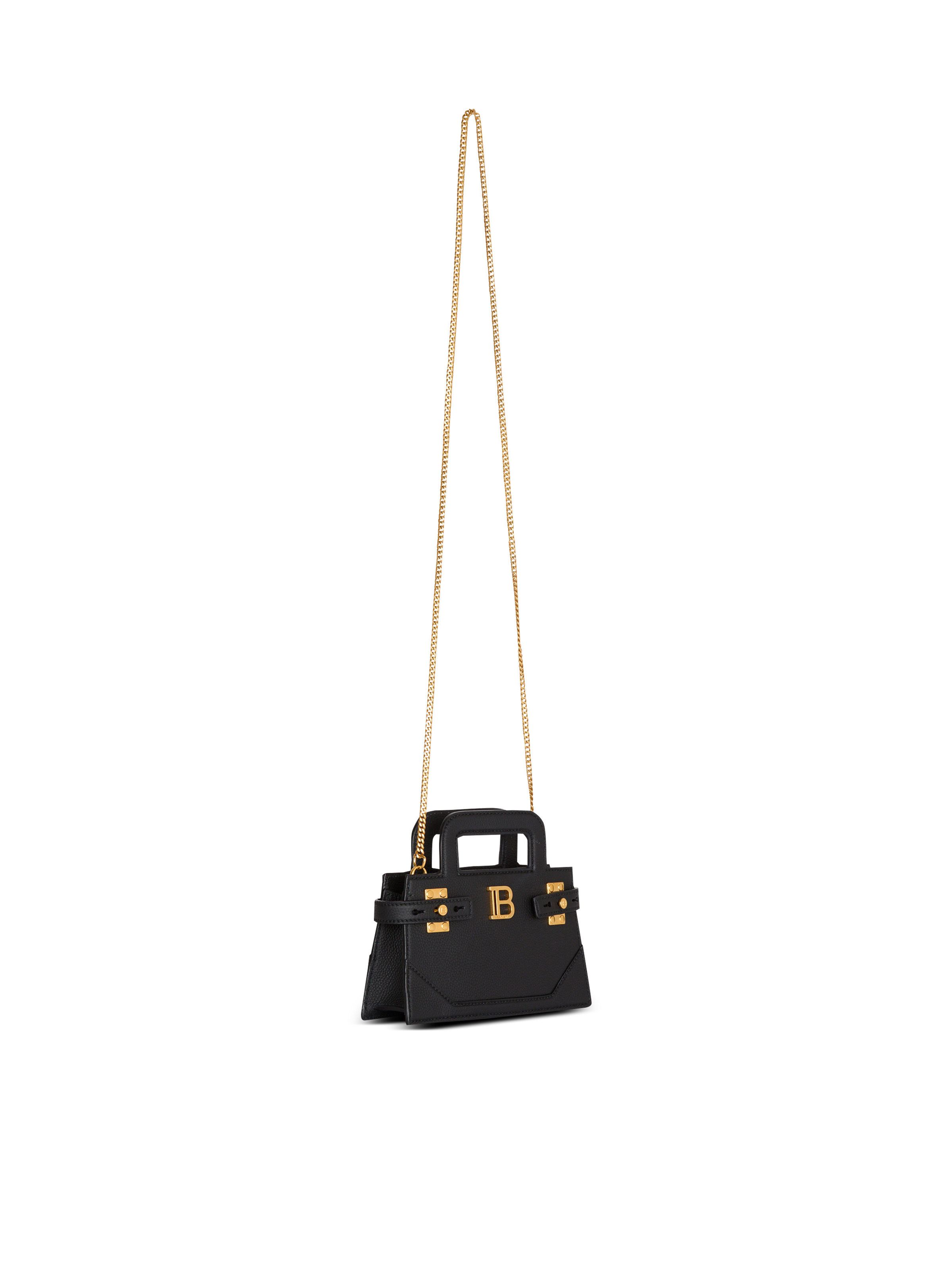 Small B-Buzz Top Handle bag in grained leather - 3