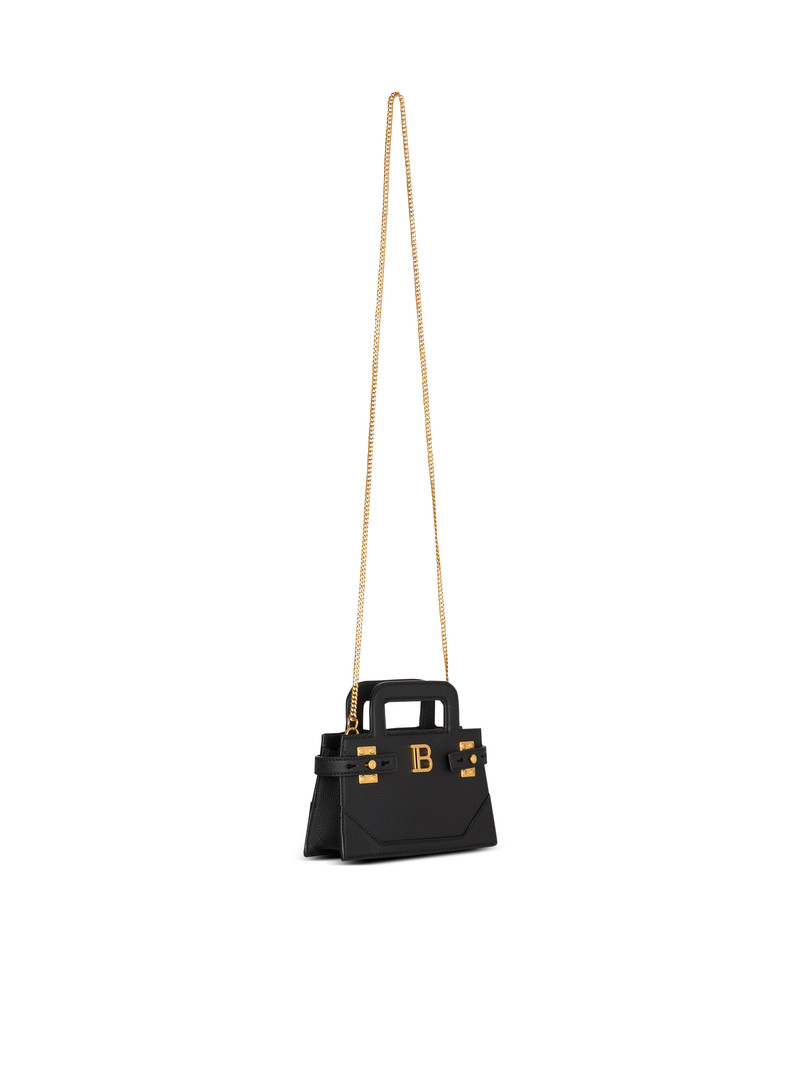 Small B-Buzz Top Handle bag in grained leather 3
