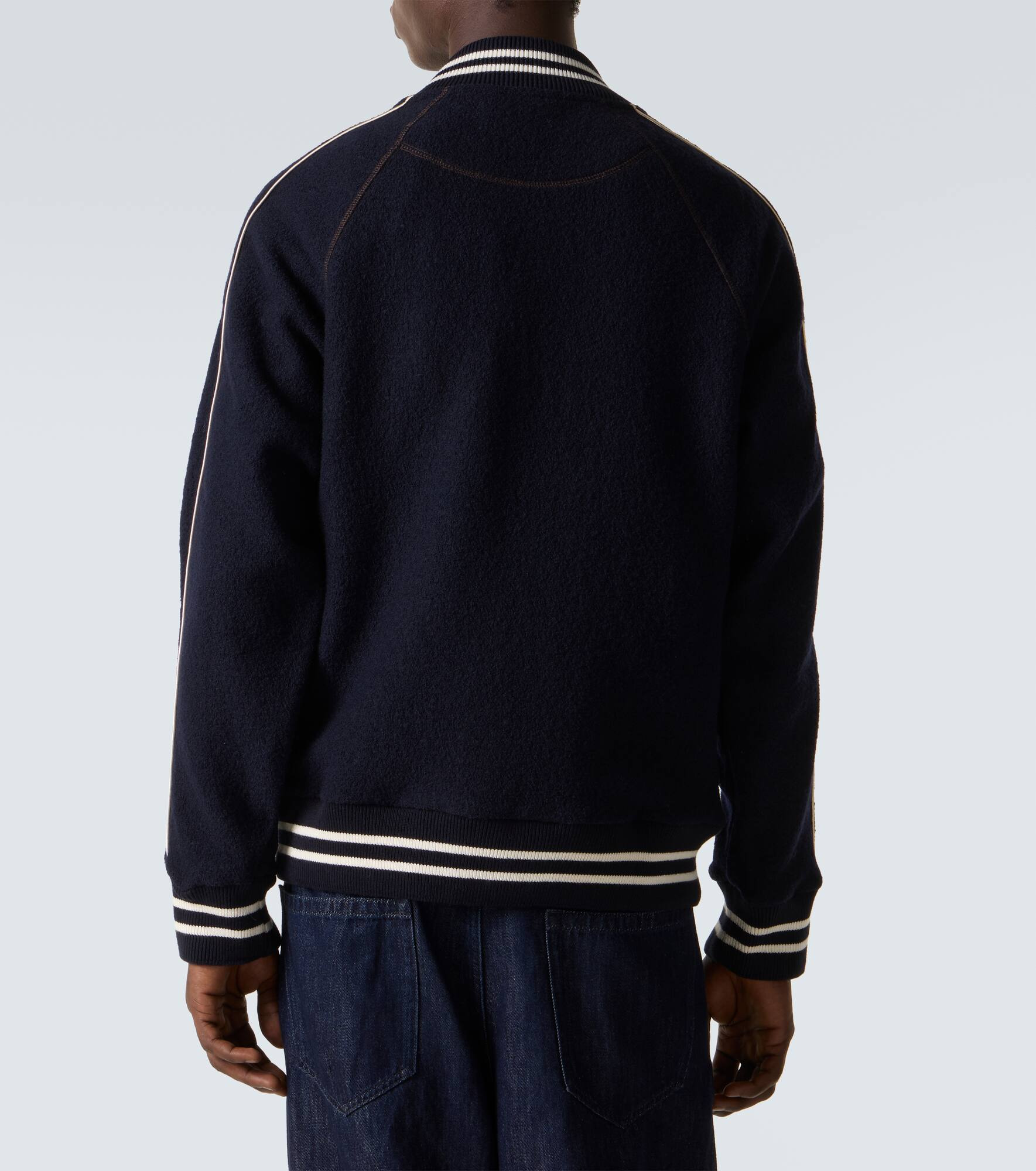 October embroidered wool varsity jacket - 4
