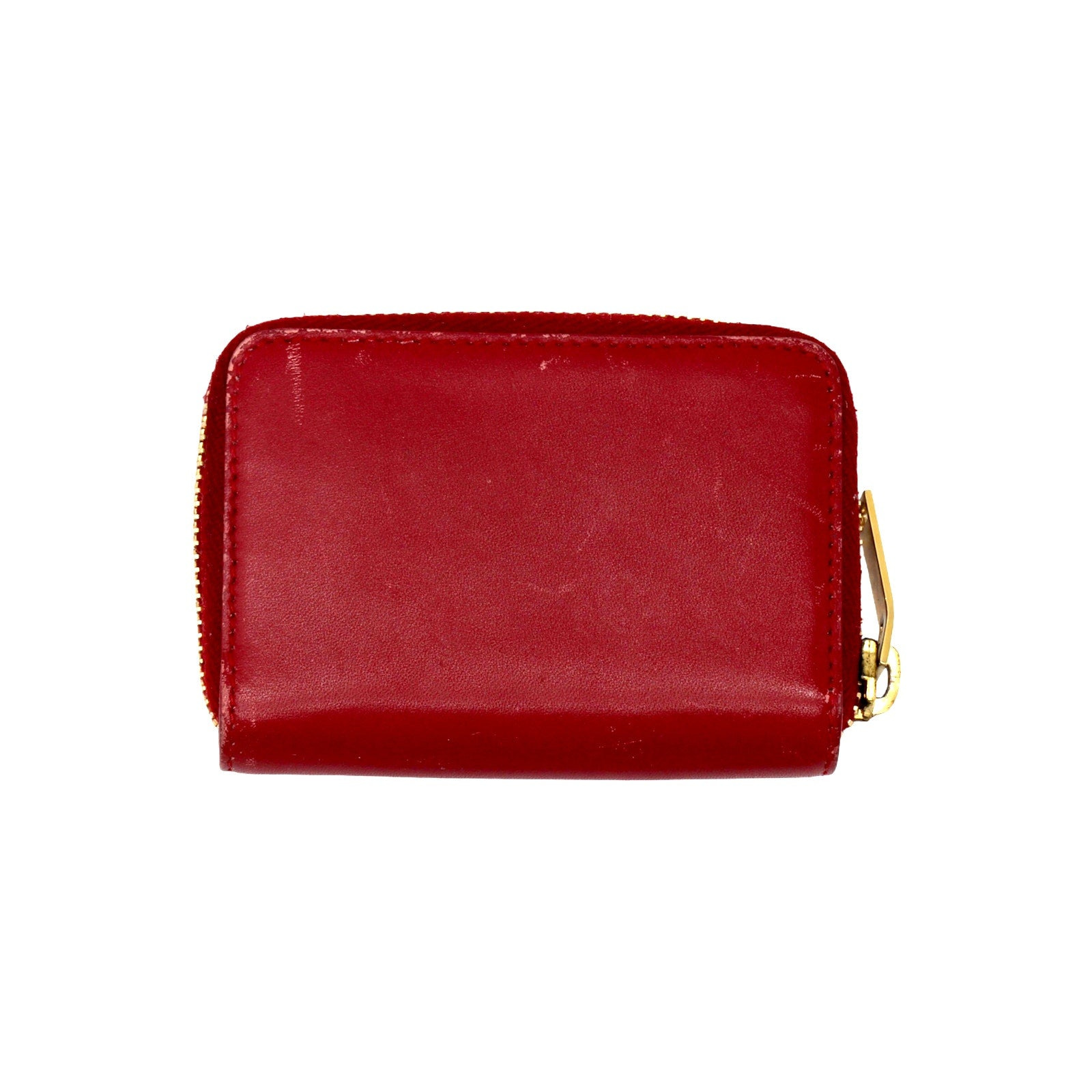 Saint Laurent Paris SLP Compact  Zip Card Wallet - Red Leather - 2
