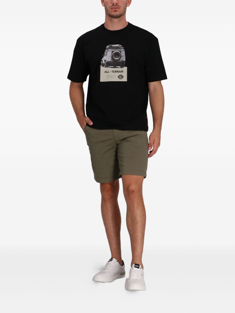 BOSS vehicle-print cotton t-shirt outlook