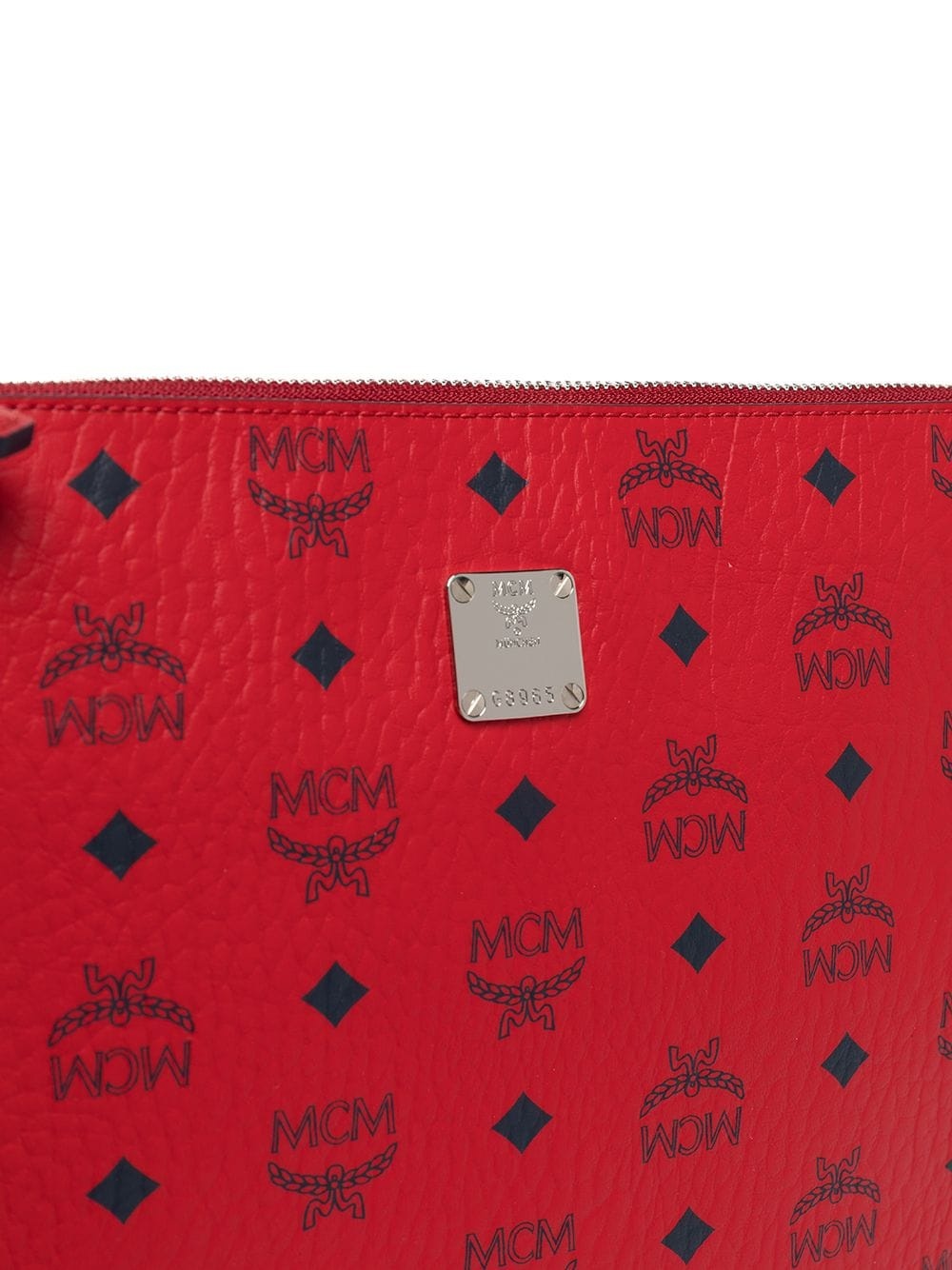 monogram-print zip-top pouch - 4