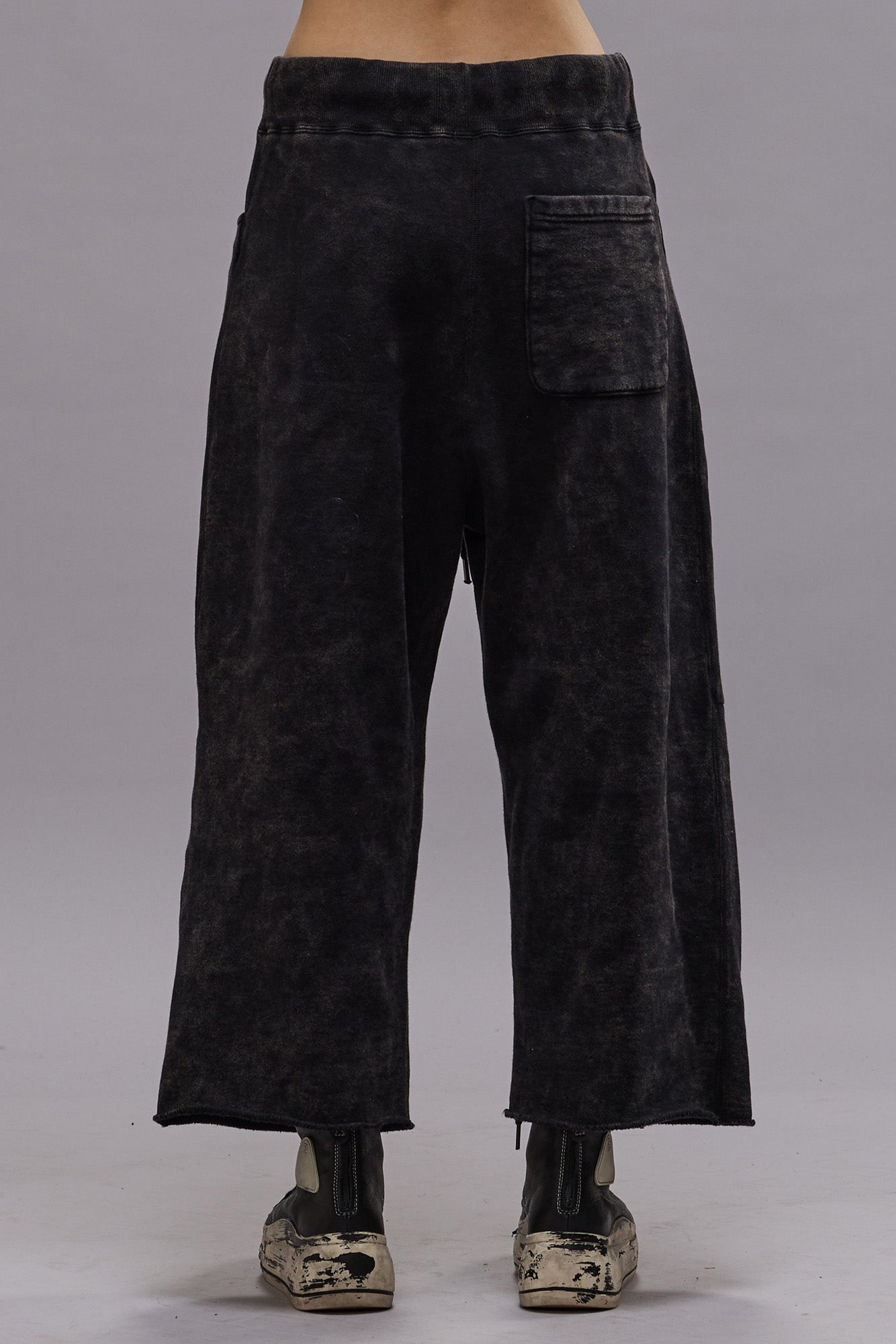 CROPPED PLEATED SWEATPANT - ACID BLACK - R13 - 7