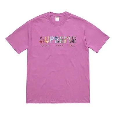 Supreme SS18 Rocks Tee Light Purple Logo Tee SUP-SS18-483 - 1