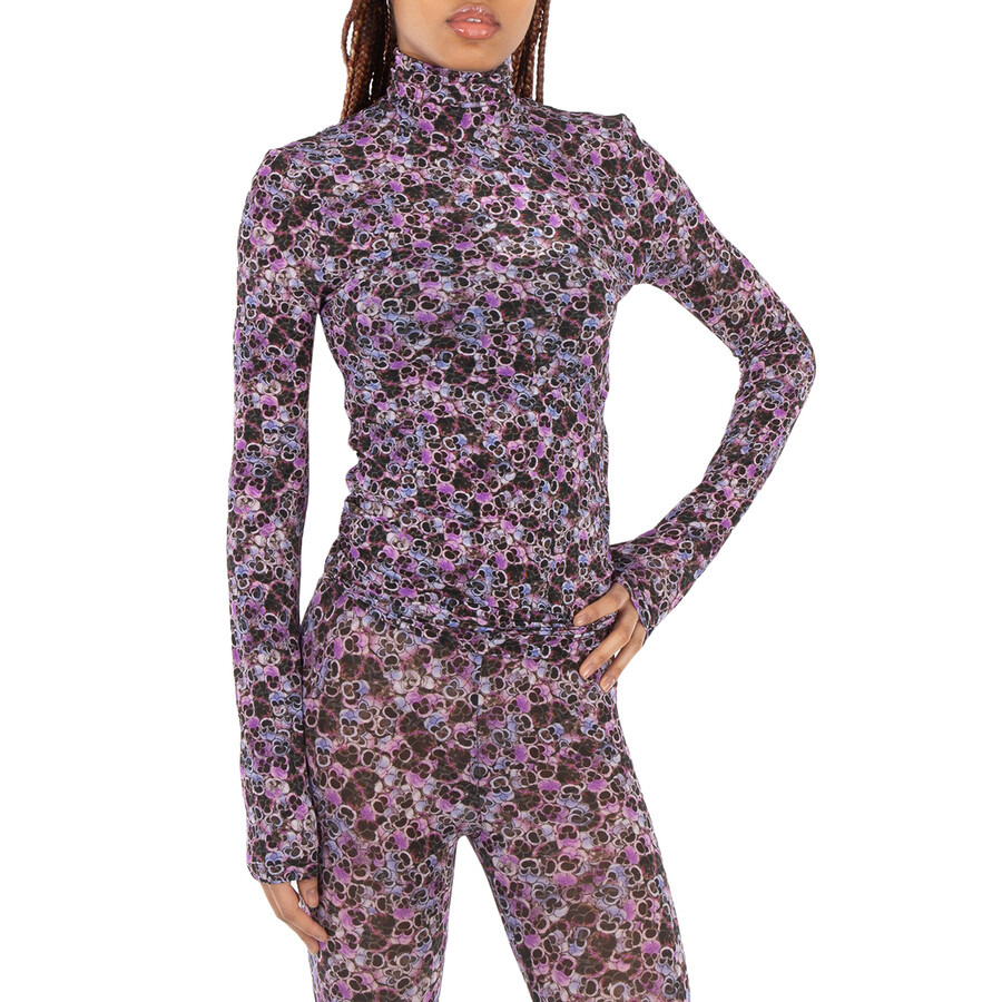 Isabel Marant Ladies Purple Joyela Roll Neck Top - 1