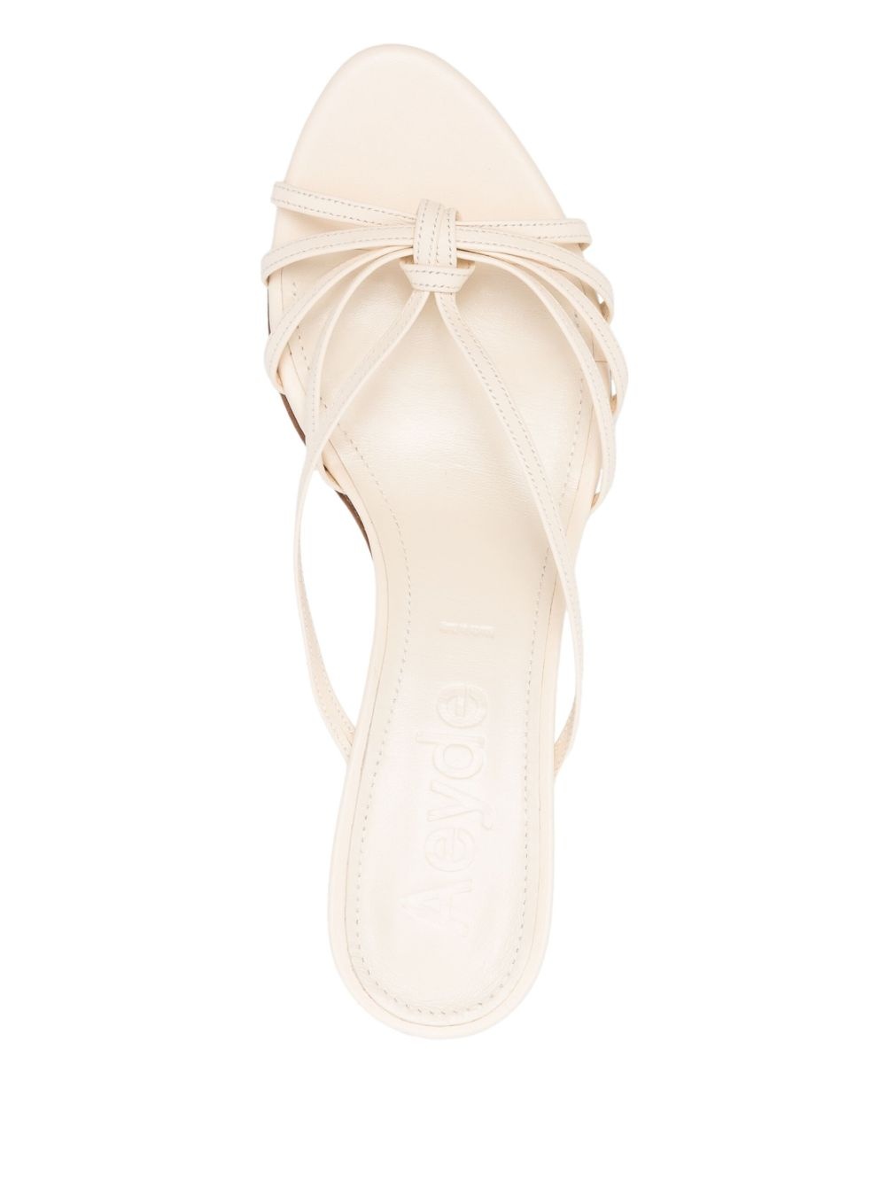 50mm leather sandals - 4