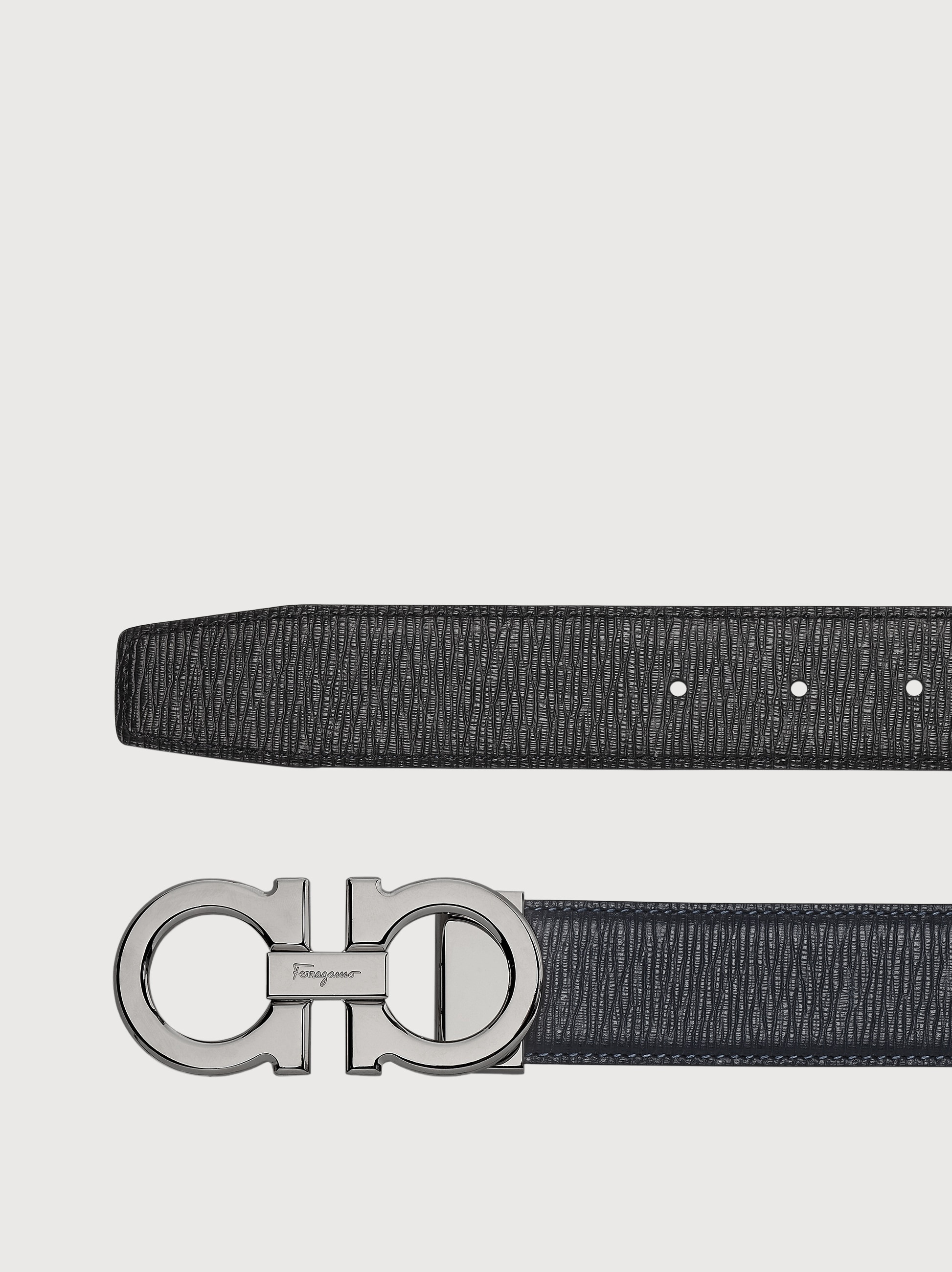 Reversible and adjustable Gancini belt - 3