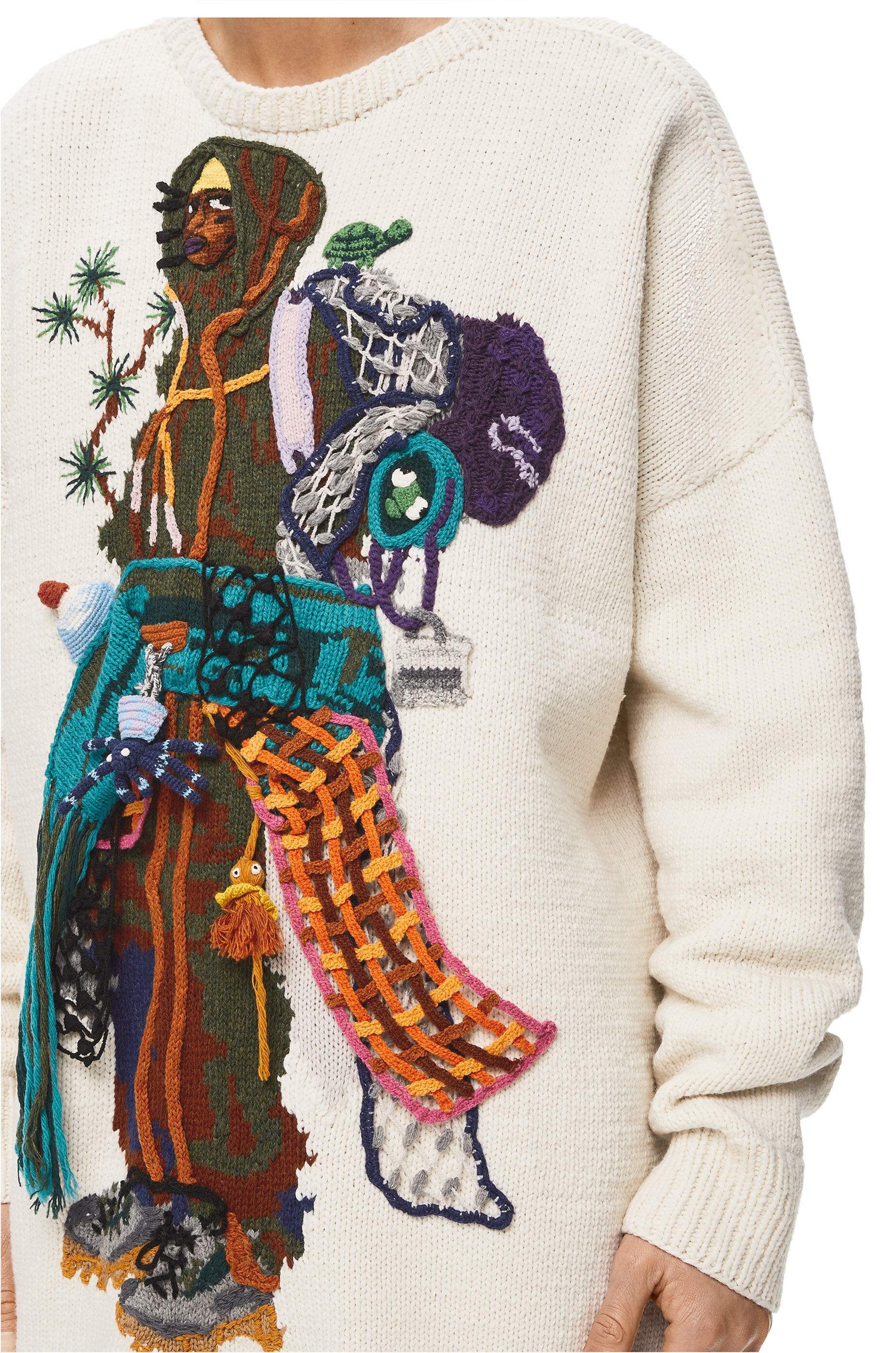 Embroidered sweater in wool - 5