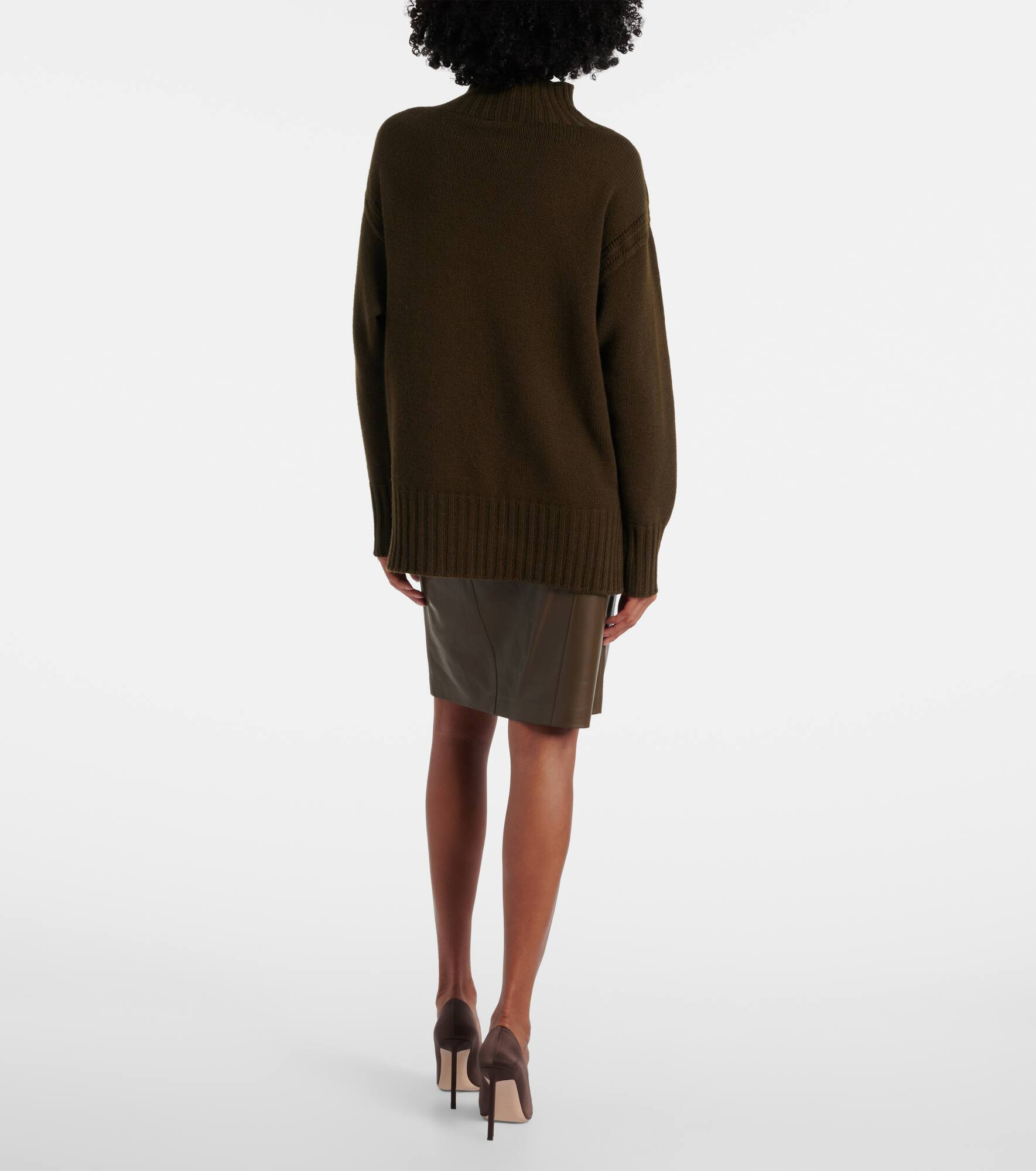 Waffle-knit cashmere and cotton sweater - 3