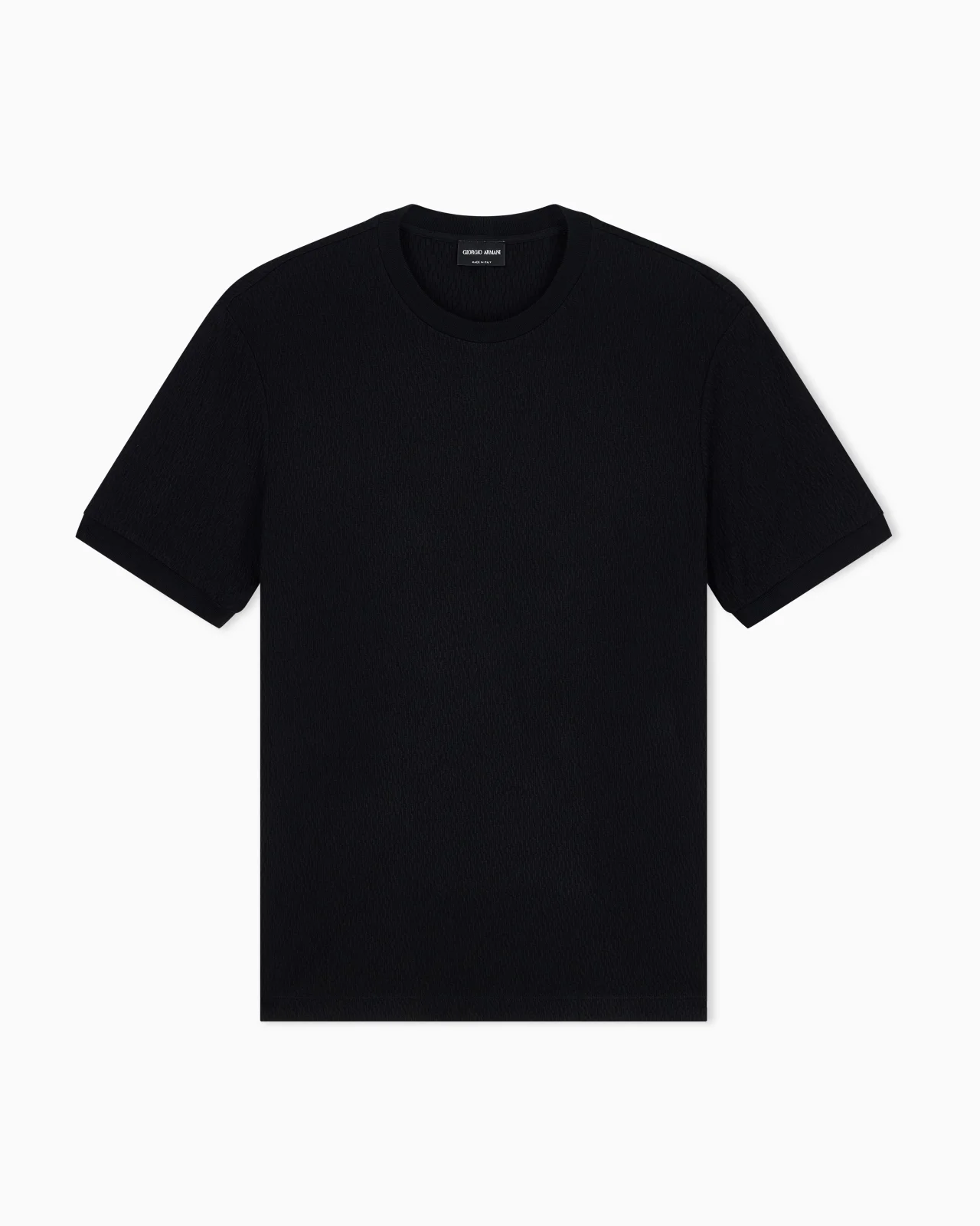 T-SHIRT REGULAR FIT IN VISCOSE AND CASHMERE JACQUARD JERSEY - 1