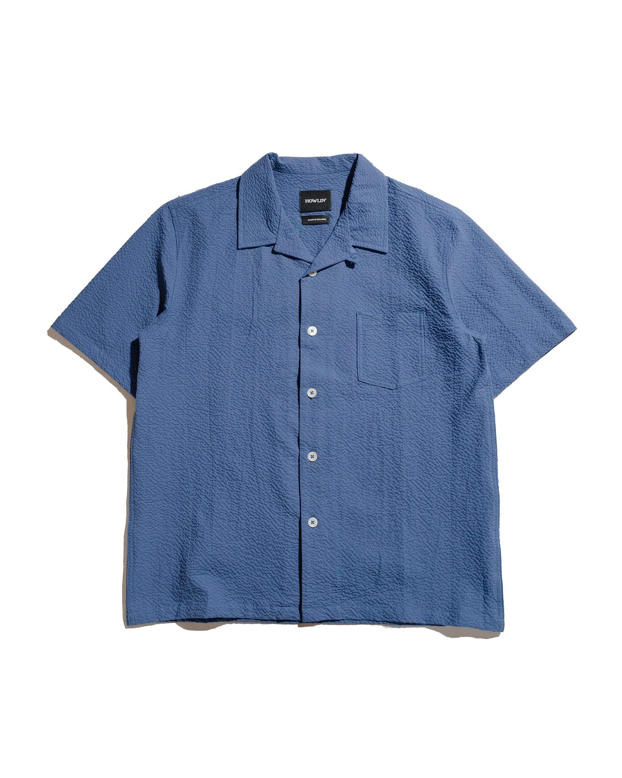 Cocktail Shirt Blue Seersucker - 1