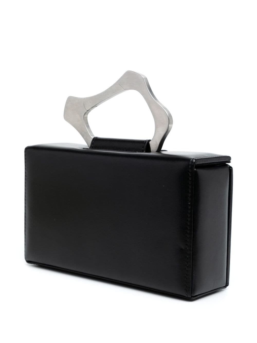 Charred Carabiner leather clutch bag - 2