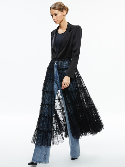 Alice + Olivia EVERLY DRAMA LACE MAXI BLAZER outlook