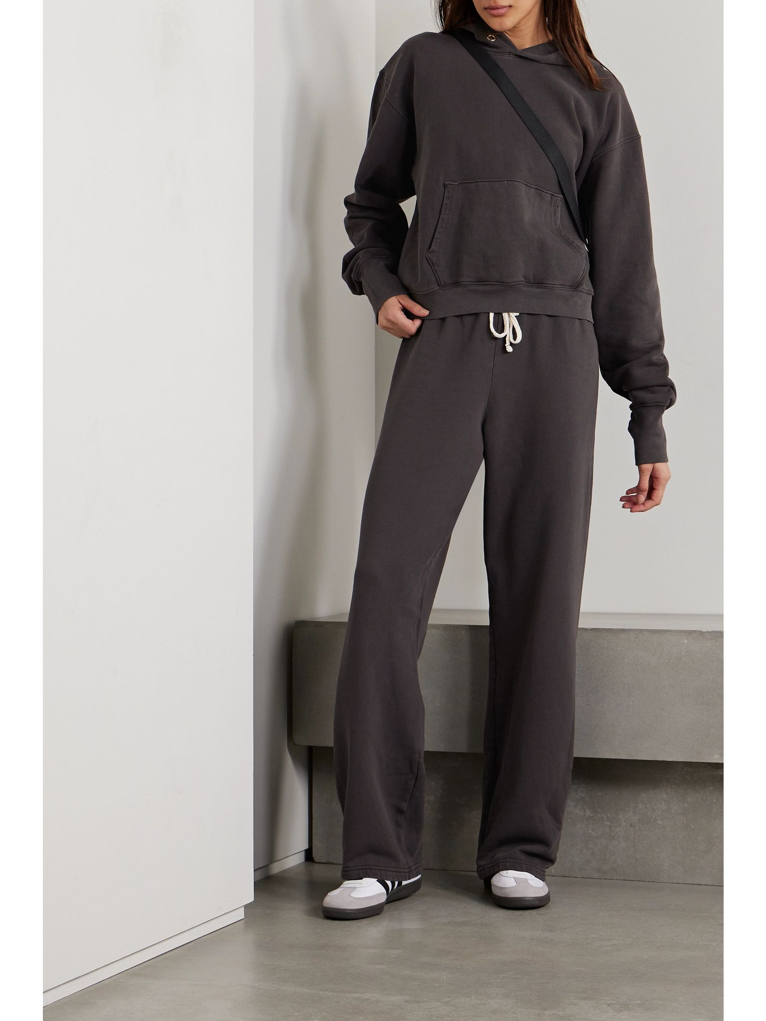 Eazy cotton-jersey track pants Black - 2