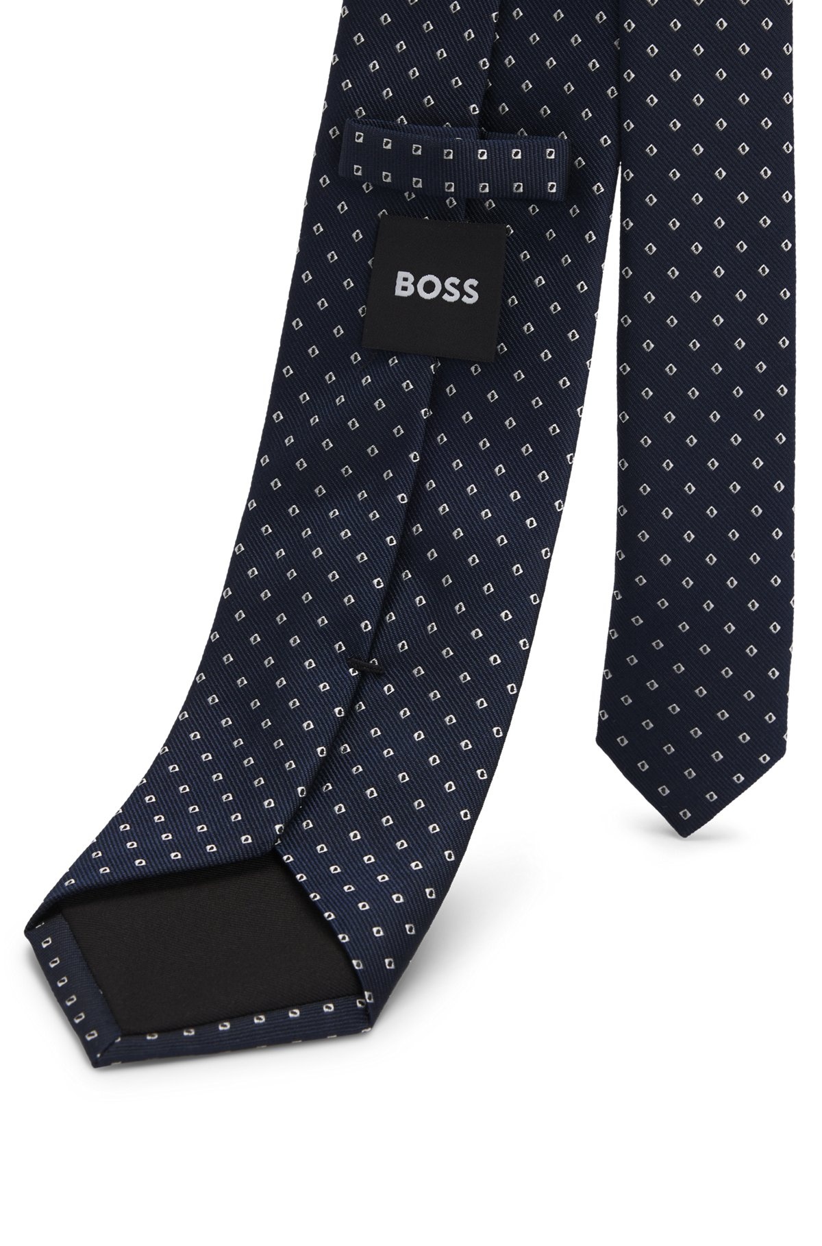 SILK-BLEND TIE WITH JACQUARD-WOVEN PATTERN - 5