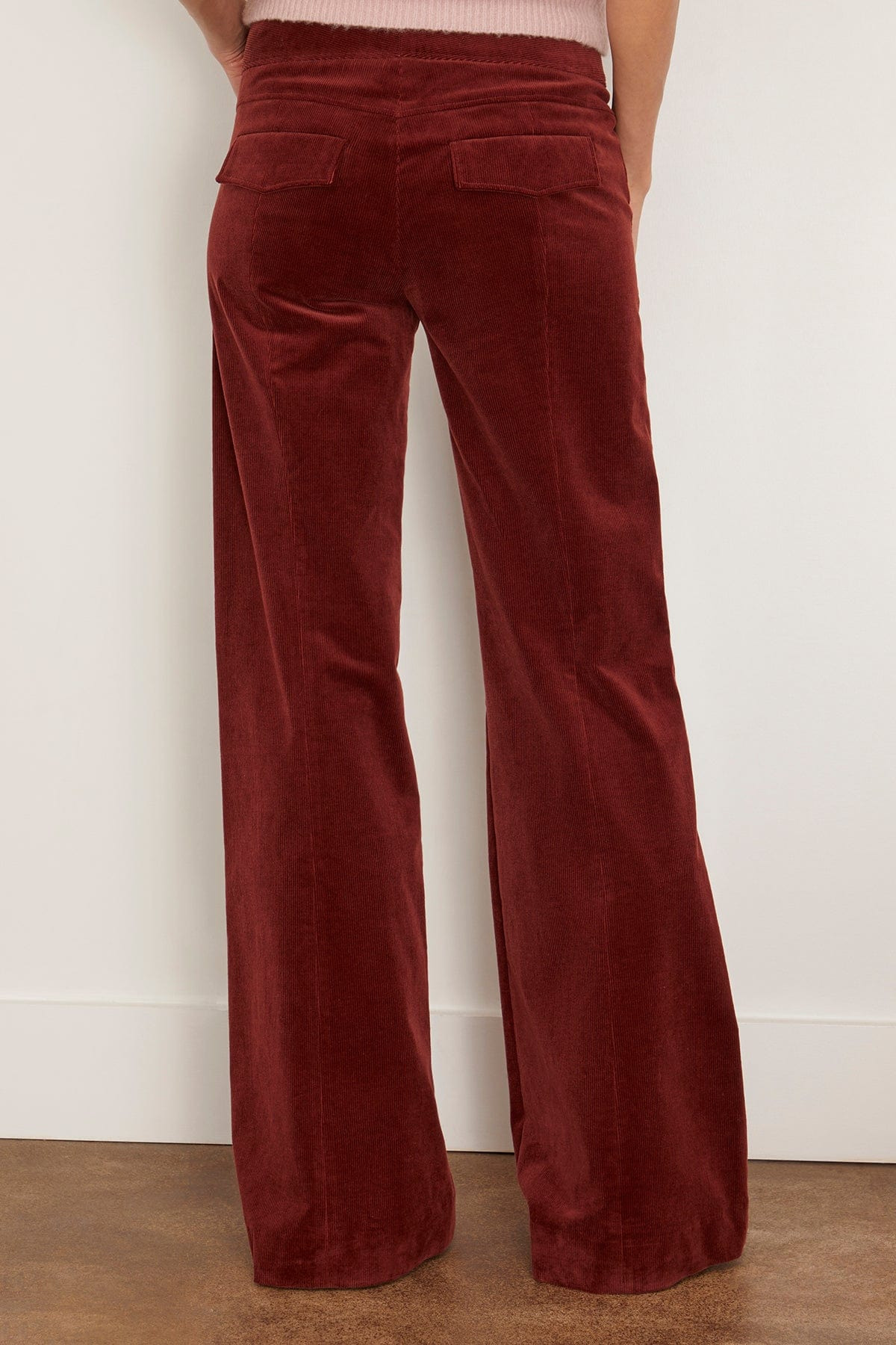 Twisted Structure Pant in Maroon - 4