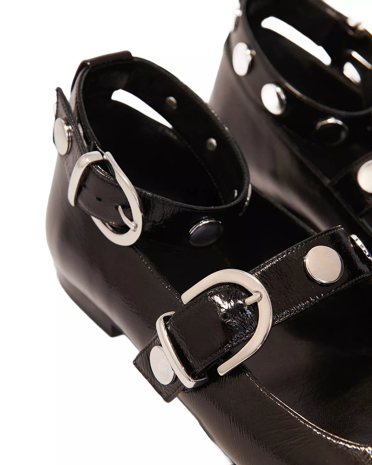 Women's Square Toe Studded Mary Jane Pumps - 4