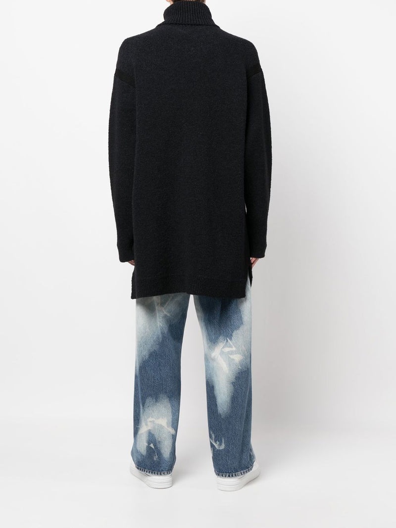 OFF-WHITE Micro Bouclé Turtleneck Black - 8