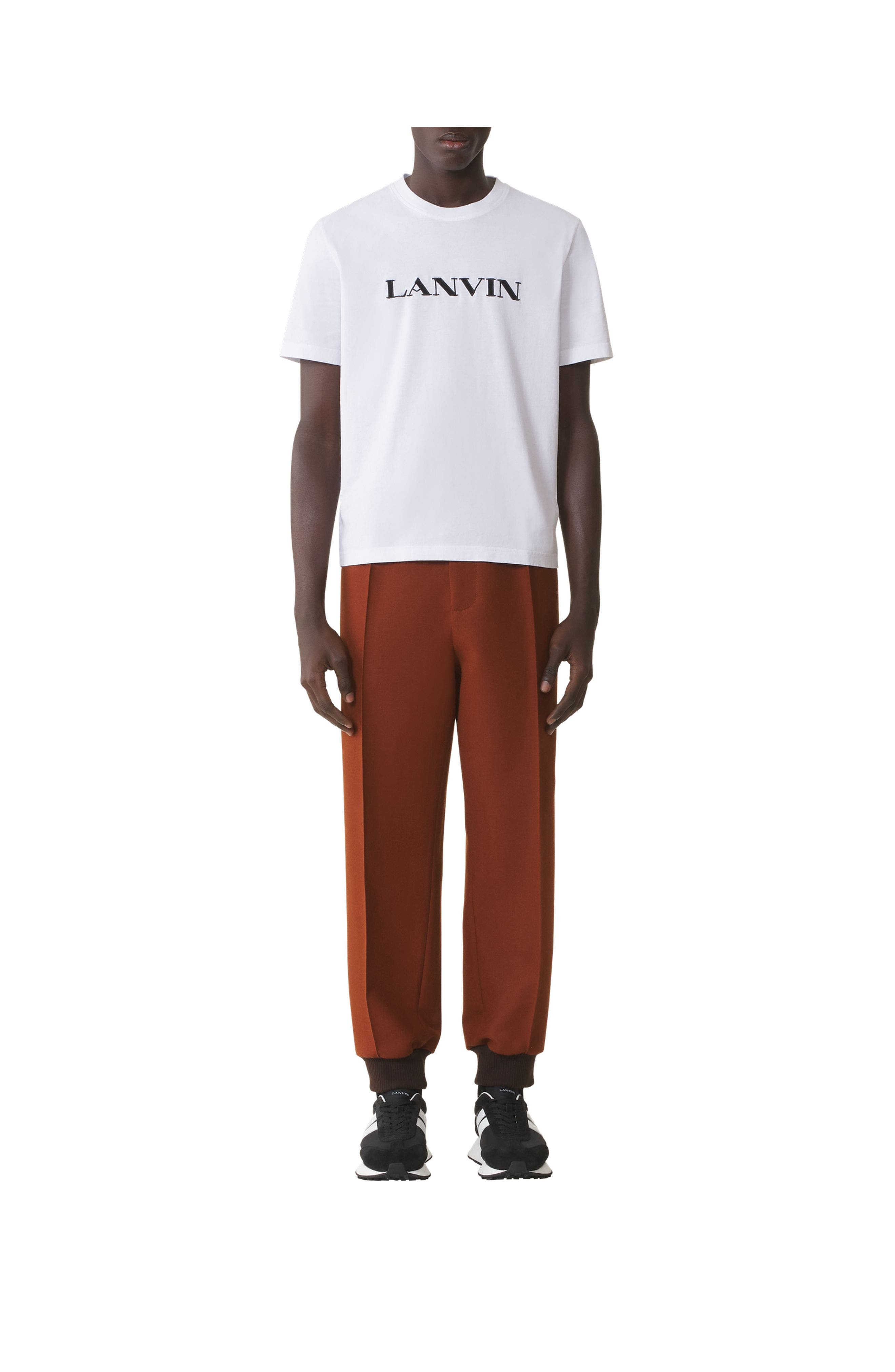 Lanvin Embroidered Cotton T-Shirt in Blanc Optique at Nordstrom - 2