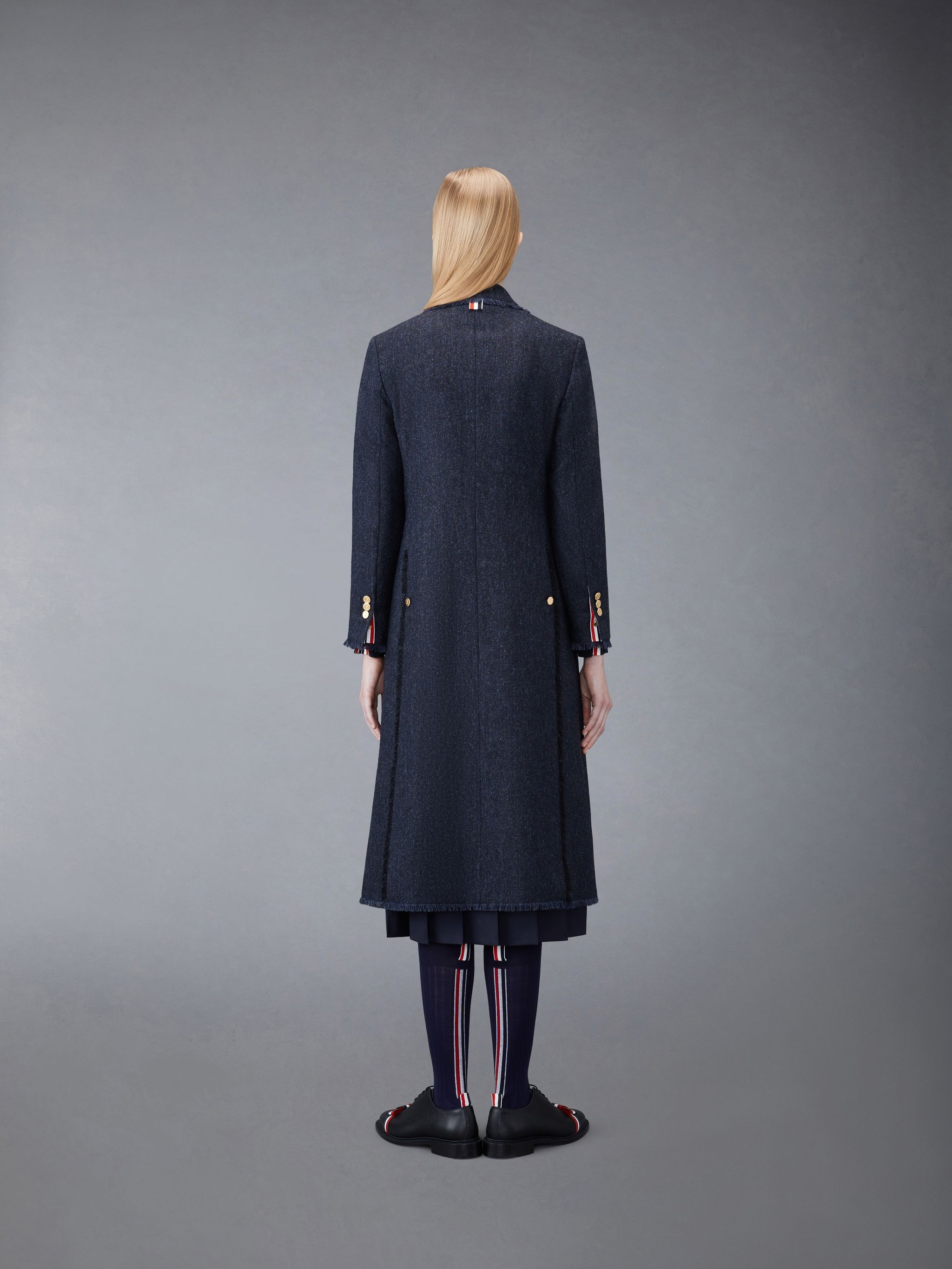 tweed single-breasted coat - 2