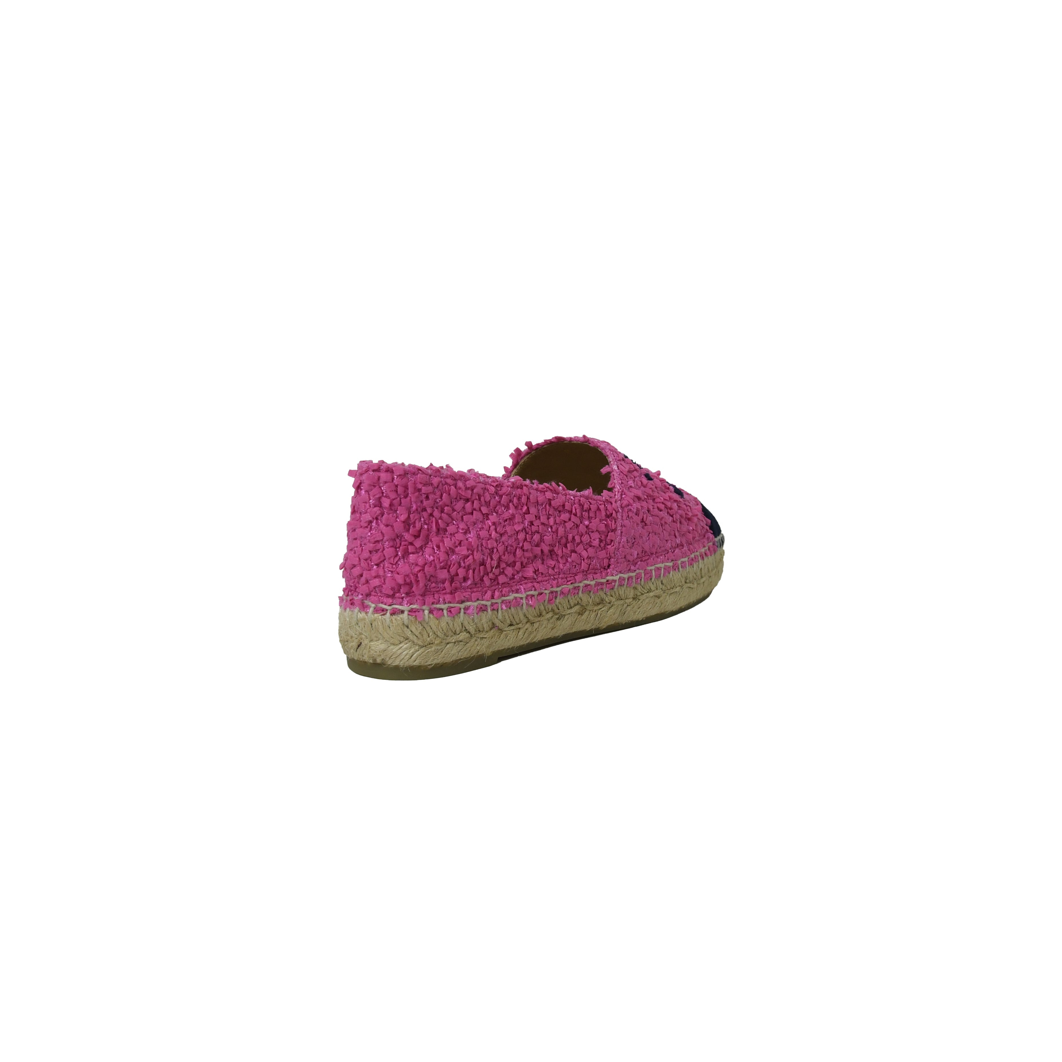 Chanel Tweed Espadrilles Dark Pink Navy - 3