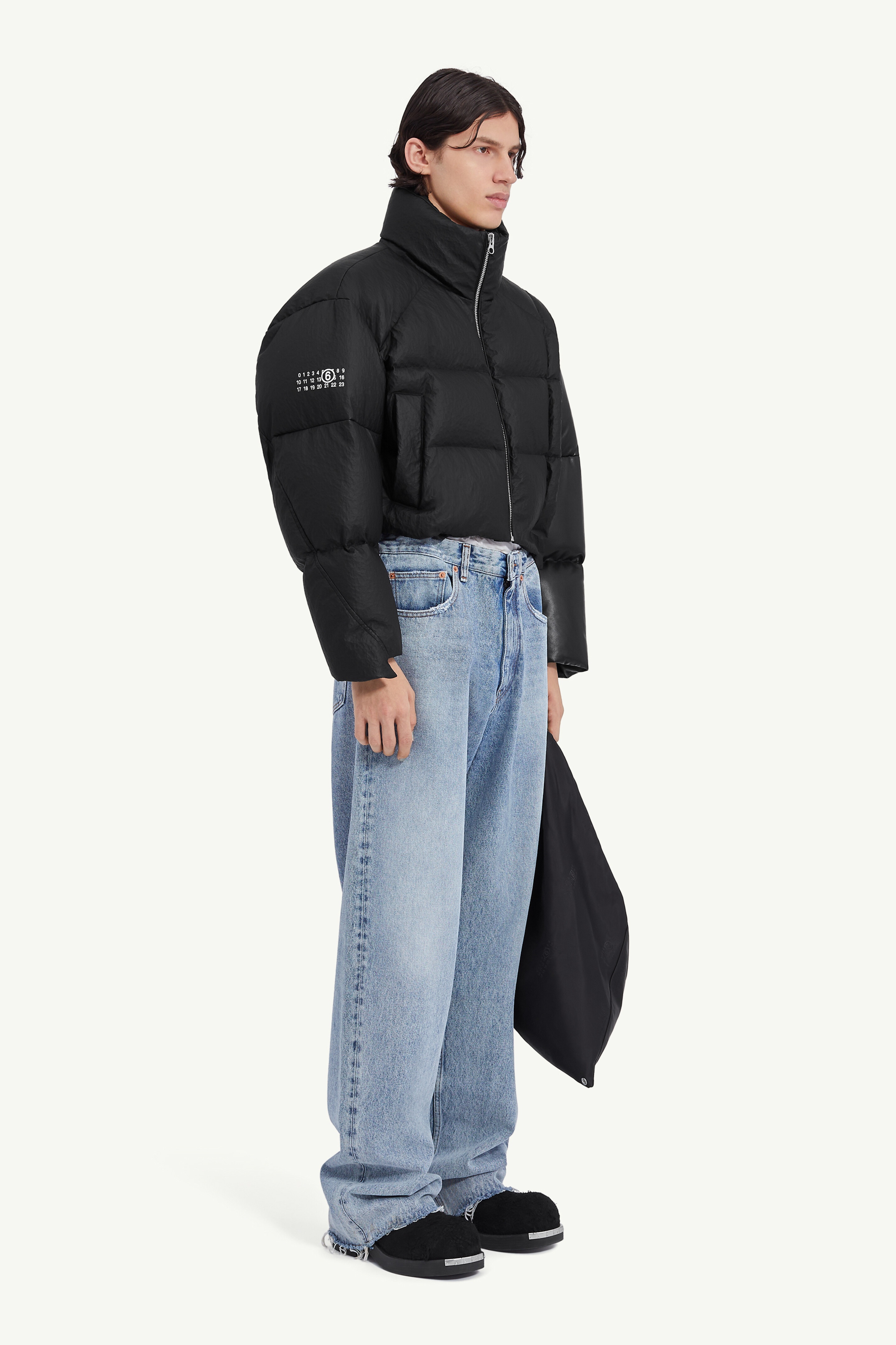 MM6 x Chen Peng Cropped puffer jacket - 3