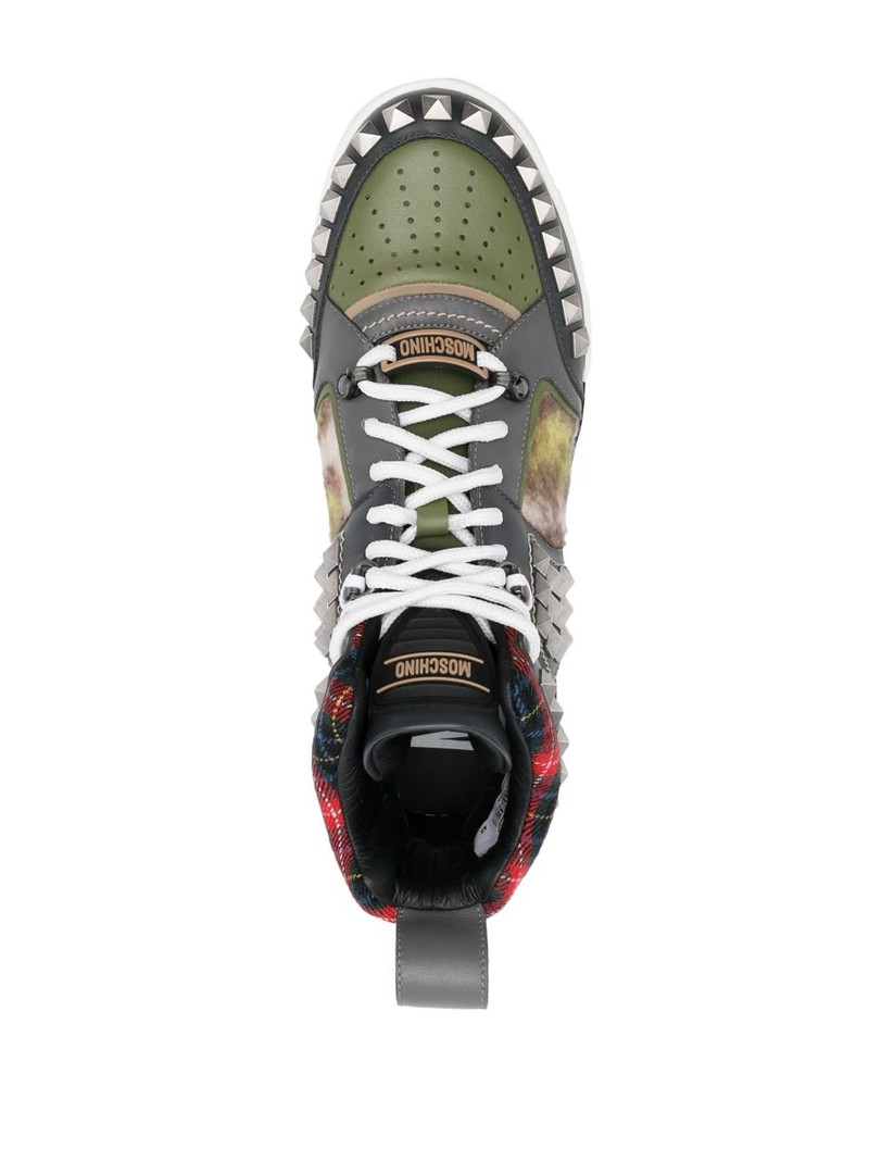 stud-embellished patchwork sneakers 4
