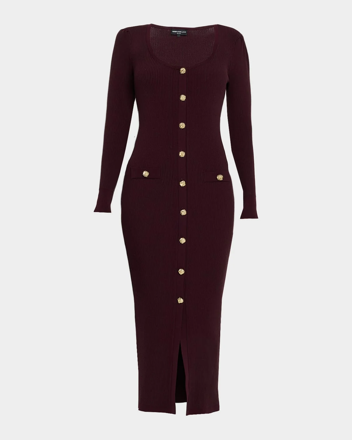 Andolina Rib-Knit Midi Dress - 1