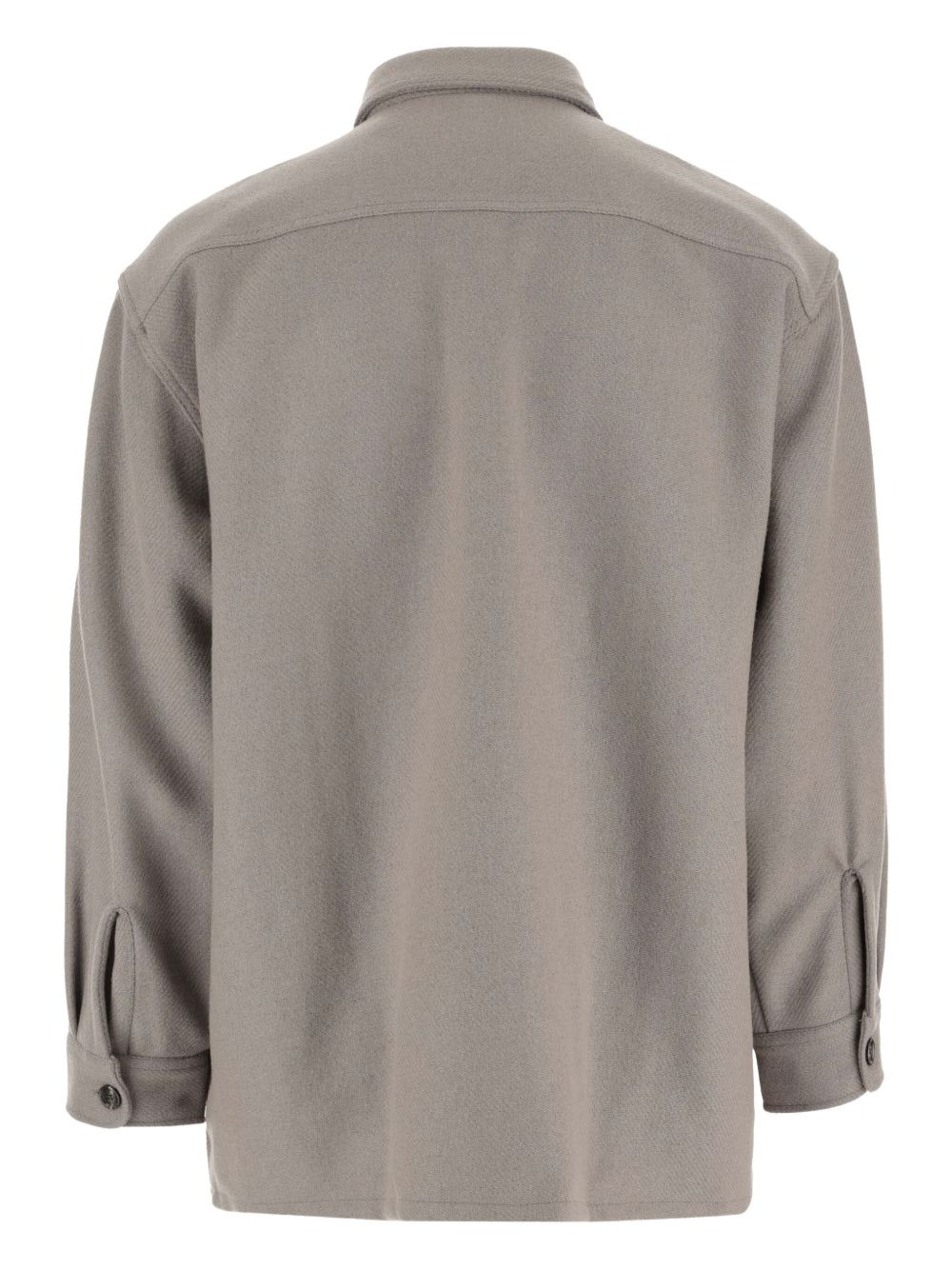 spread-collar wool-blend shirt jacket - 2