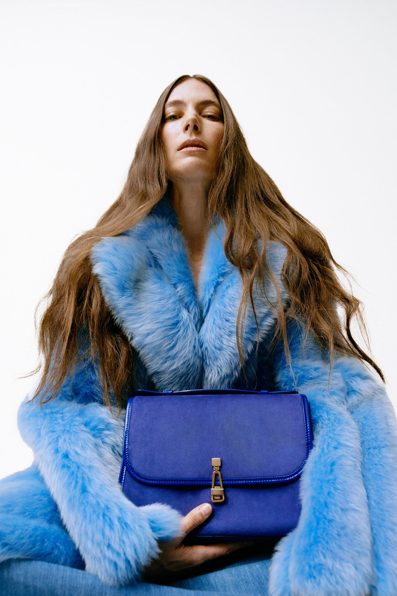 GABRIELA HEARST Bram Coat in Sky Shearling outlook